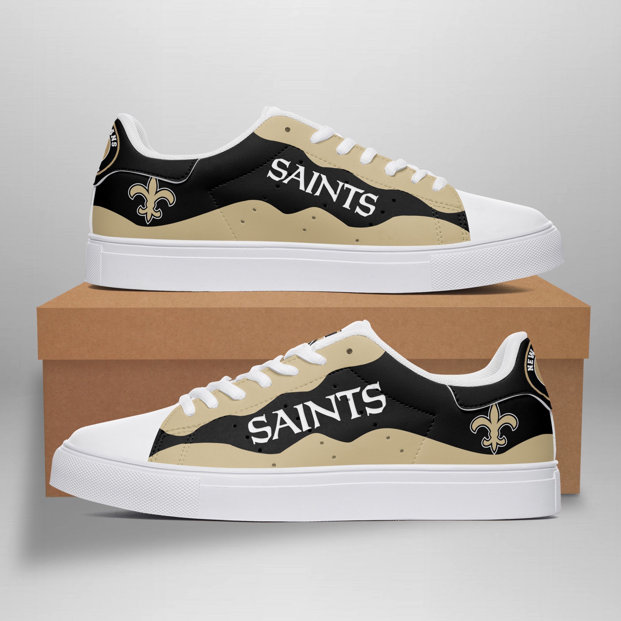 JWFancy New Orleans Saints Skate Stan Shoes Sneakes For Men And Women