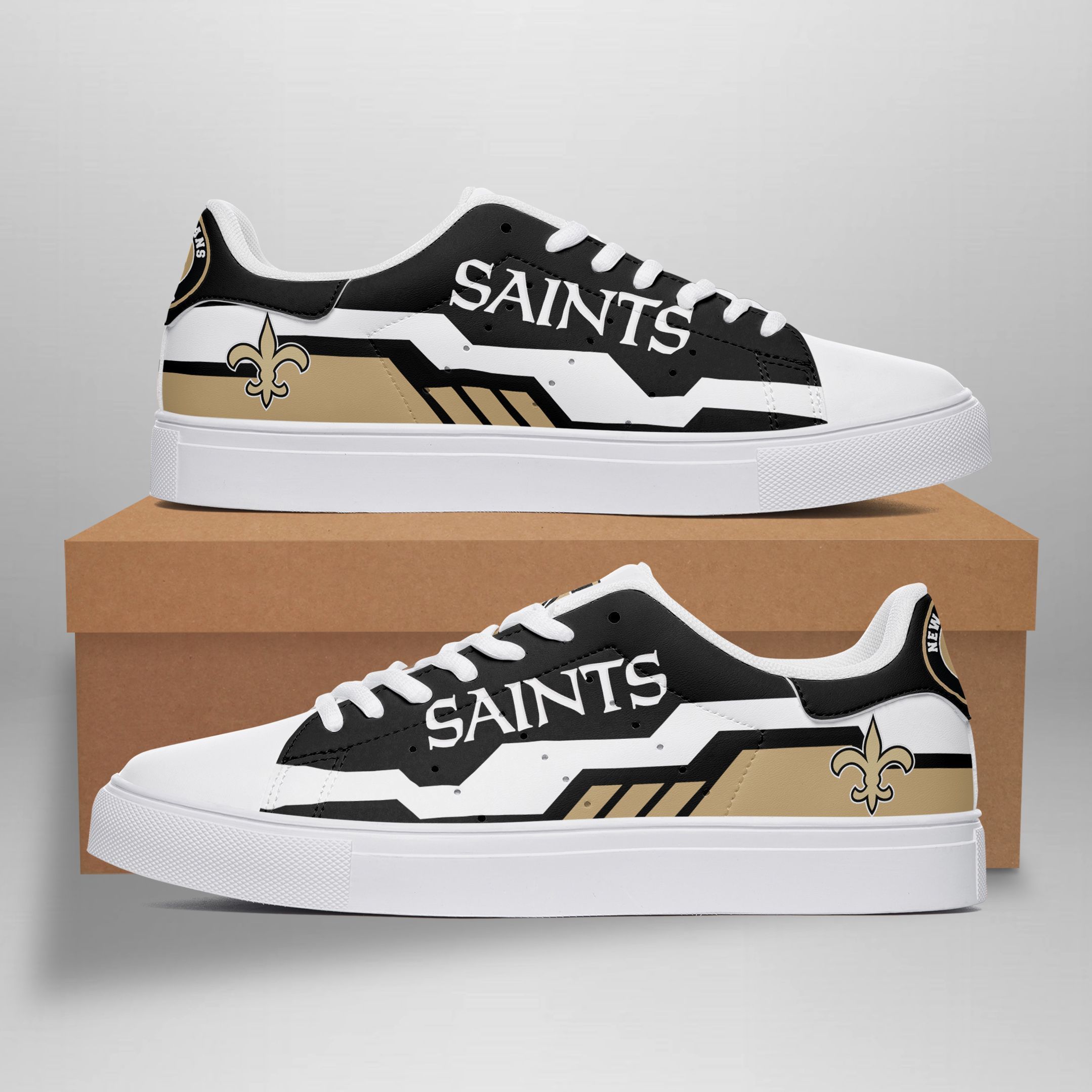 JWFancy New Orleans Saints Skate Stan Shoes Sneakes For Men And Women