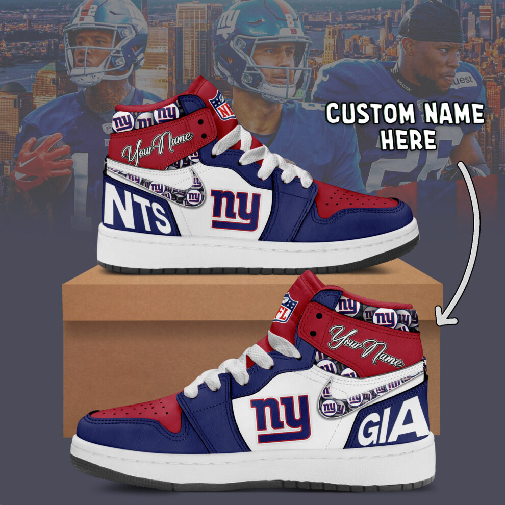 JWFancy New York Giants AJ1 High Sneakers Shoes For Men And Women