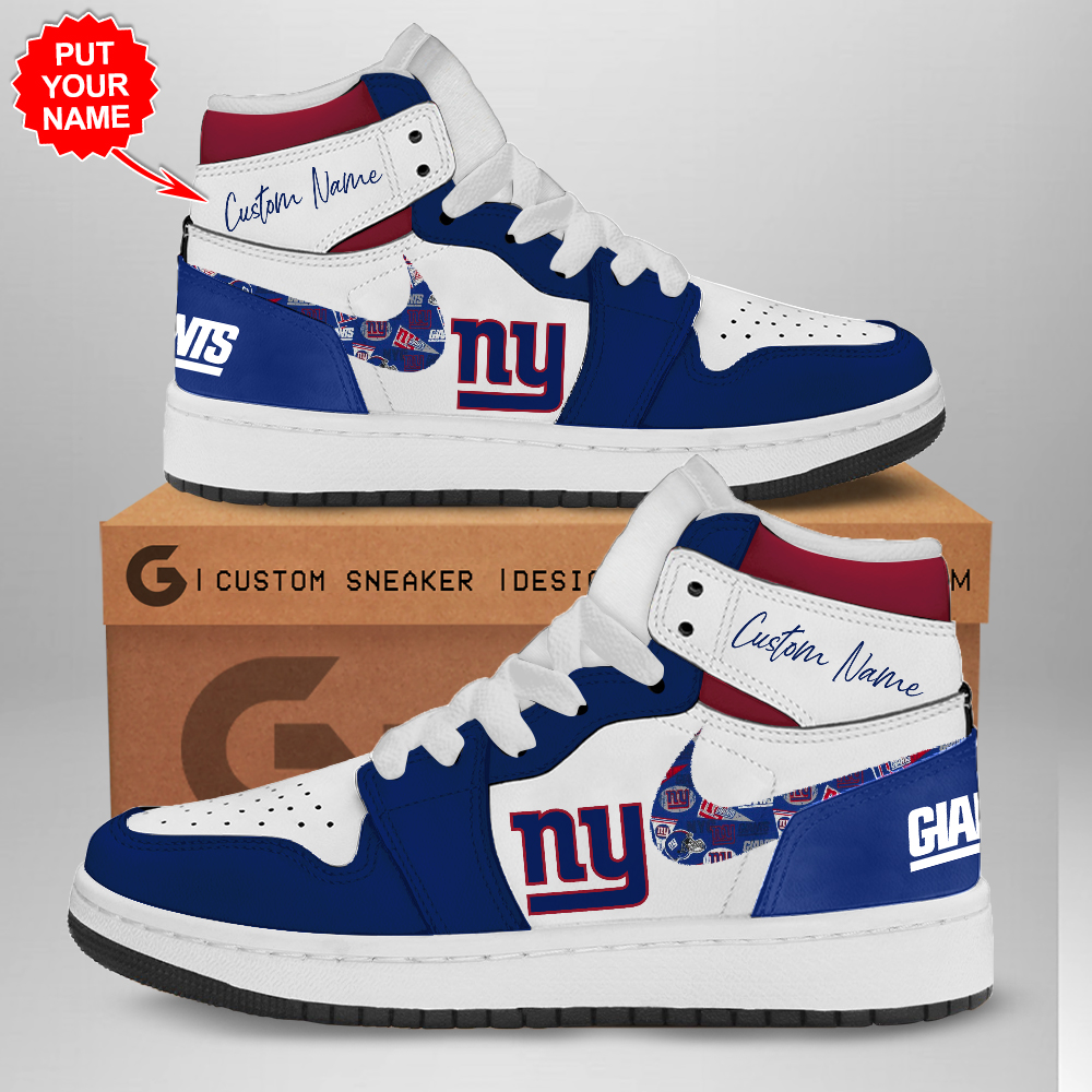 JWFancy New York Giants AJ1 High Sneakers Shoes For Men And Women