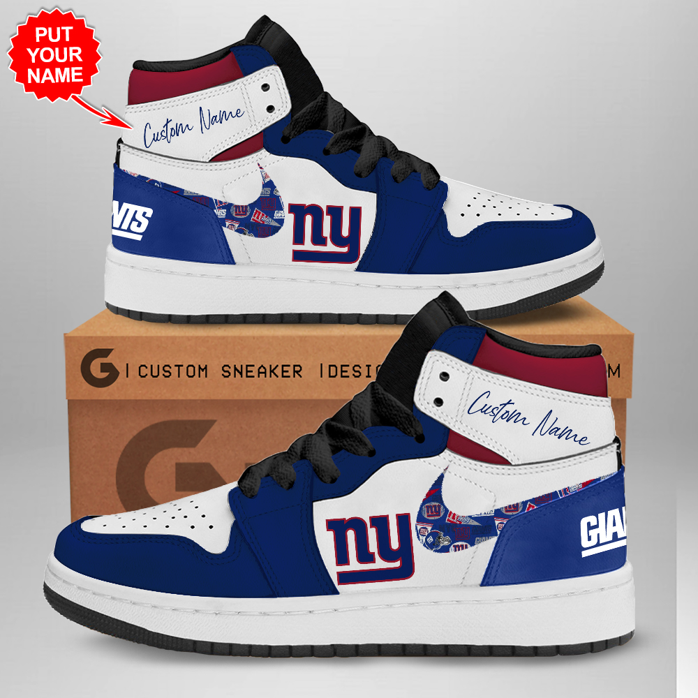 JWFancy New York Giants AJ1 High Sneakers Shoes For Men And Women