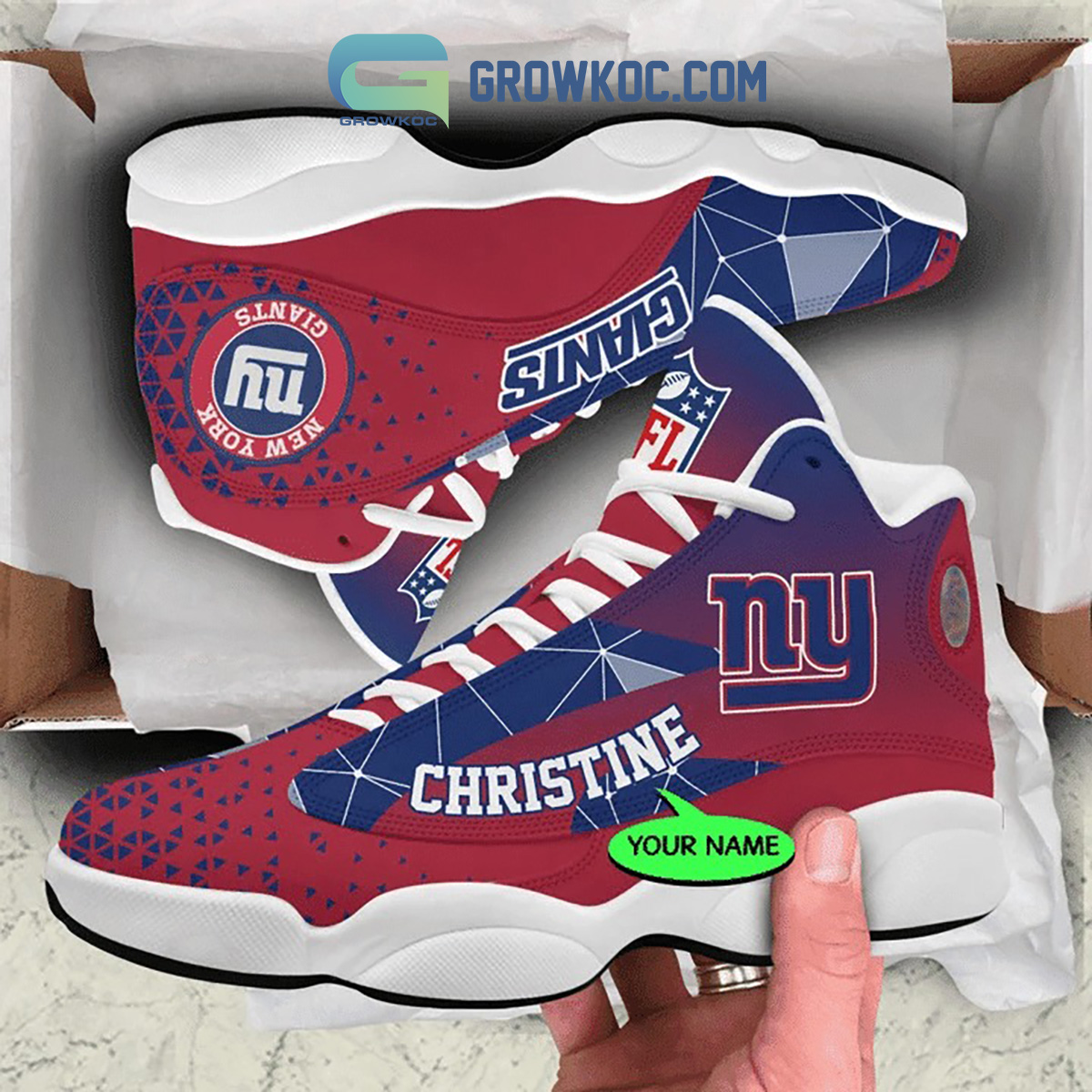 JWFancy New York Giants AJ13 Sneakers Shoes For Men And Women