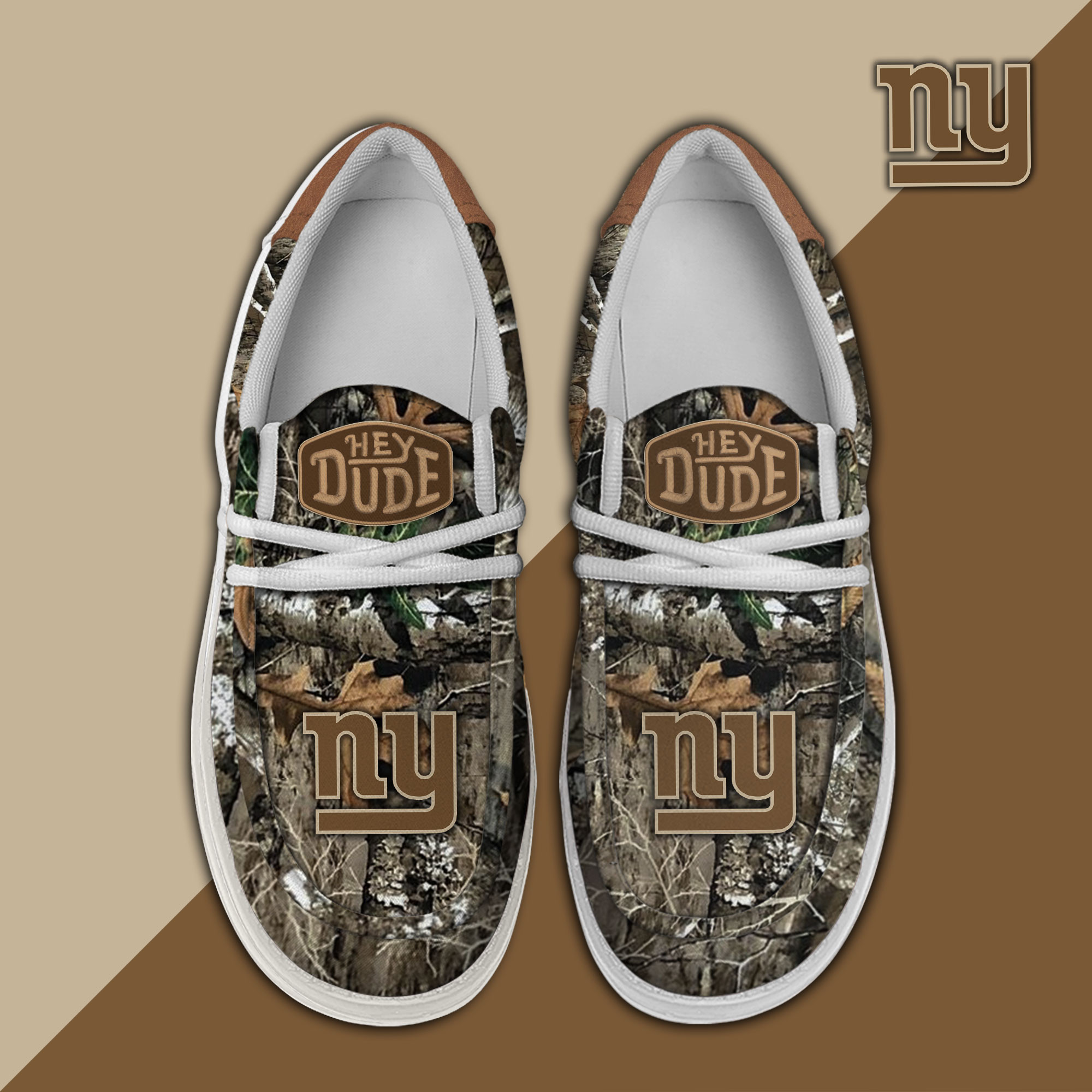 JWFancy New York Giants Hey Dude Shoes Wally Men's Lace Up Loafers Comfortable For Men And Women