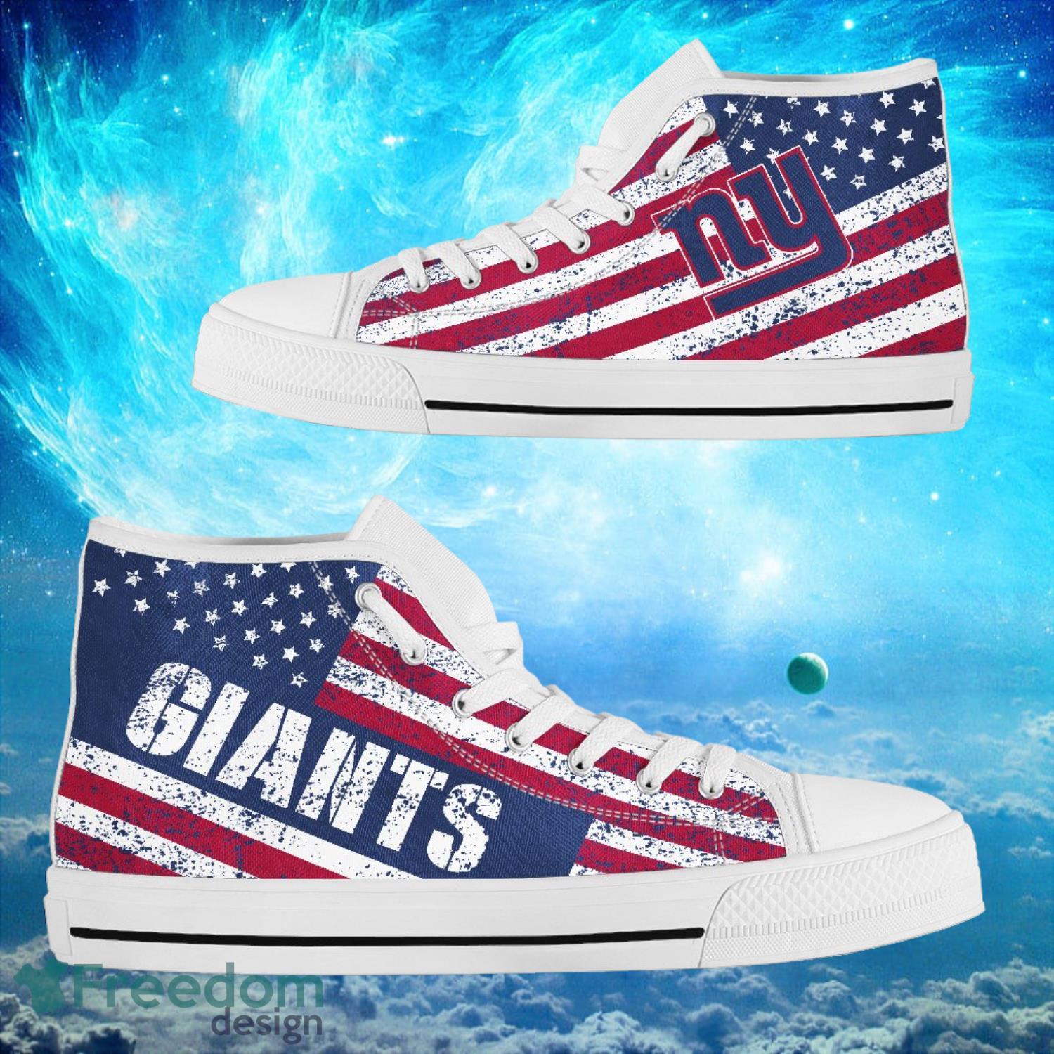JWFancy New York Giants High Top Canvas Sneakers Shoes For Men And Women