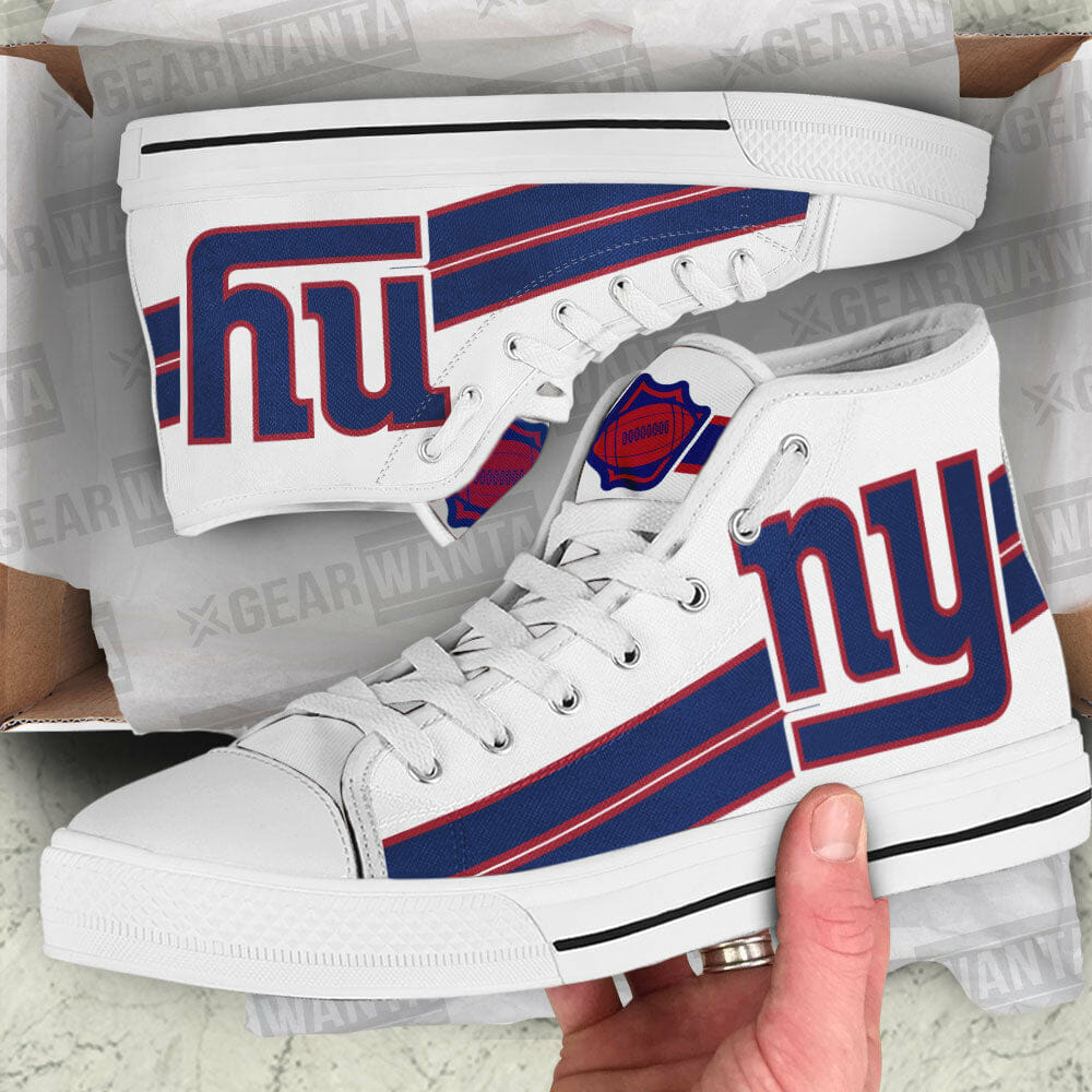 JWFancy New York Giants High Top Canvas Sneakers Shoes For Men And Women