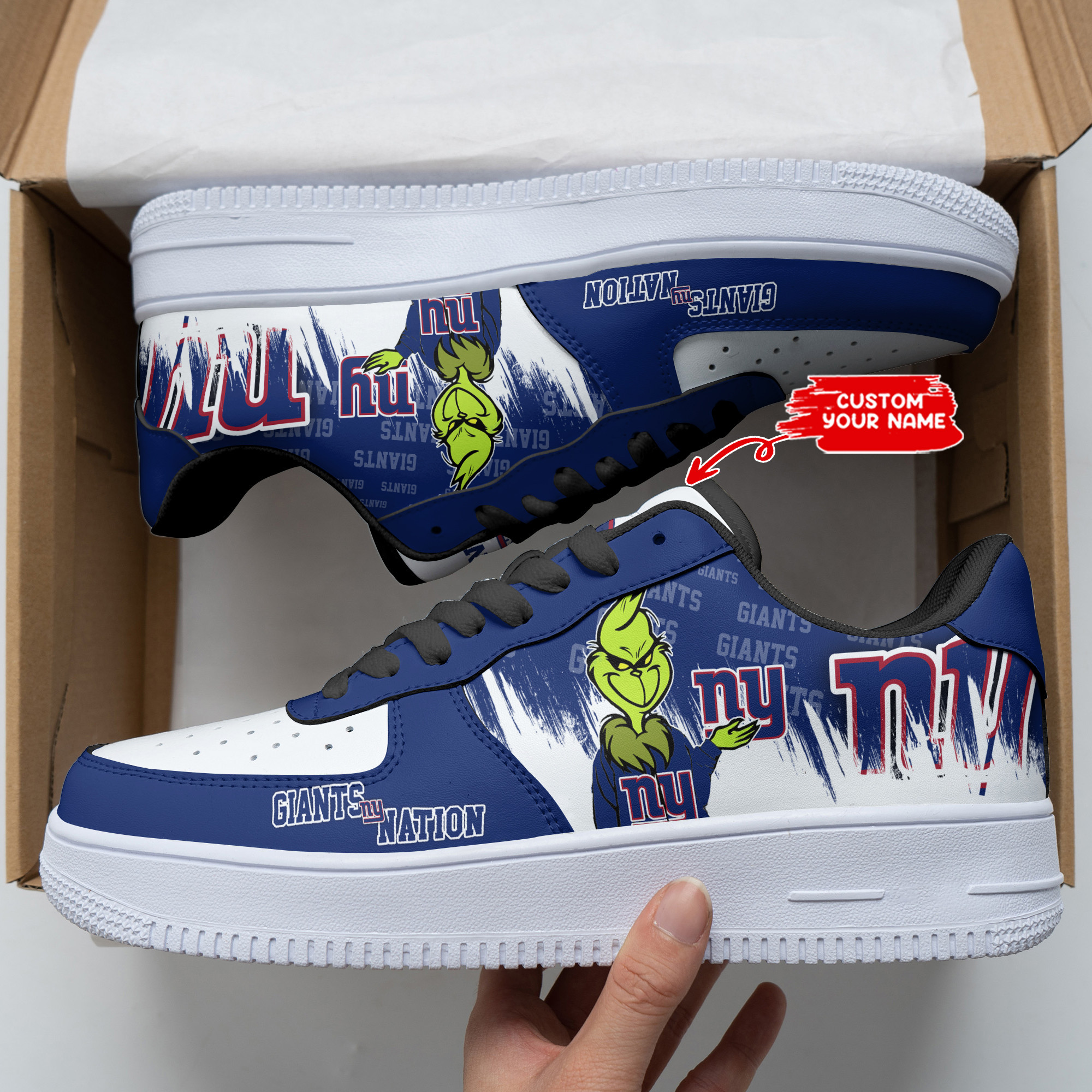 JWFancy New York Giants NFL Air Low-Top Sneakers Shoes For Men And Women