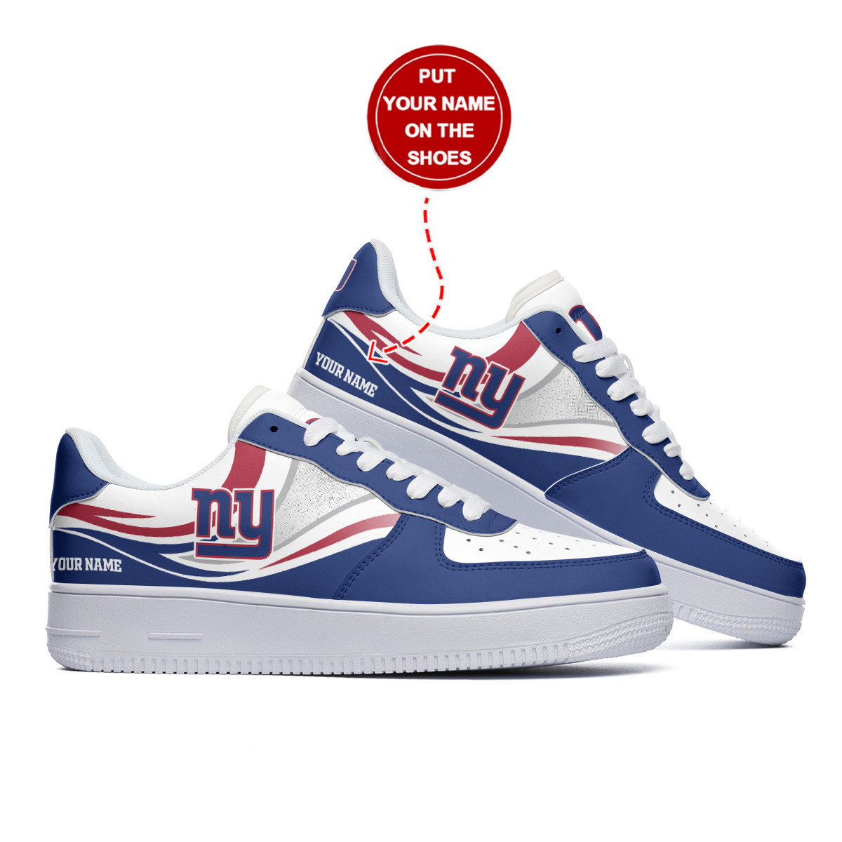 JWFancy New York Giants NFL Air Low-Top Sneakers Shoes For Men And Women