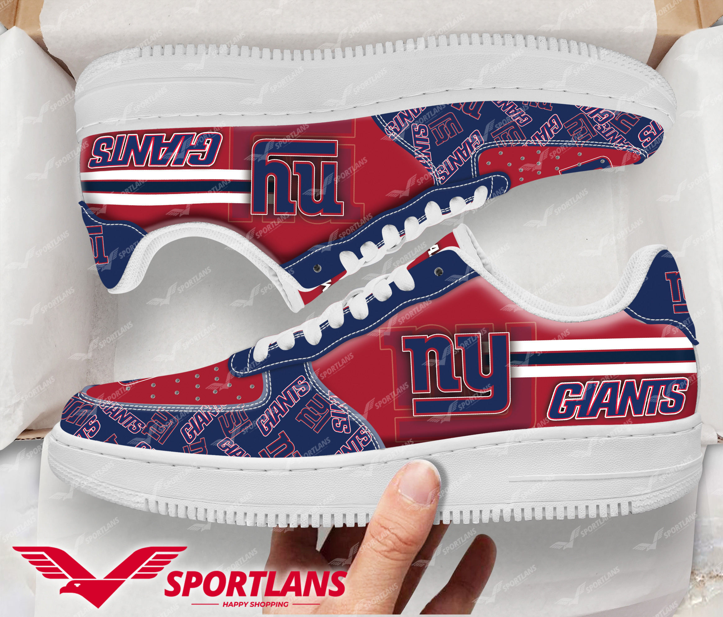 JWFancy New York Giants NFL Air Low-Top Sneakers Shoes For Men And Women