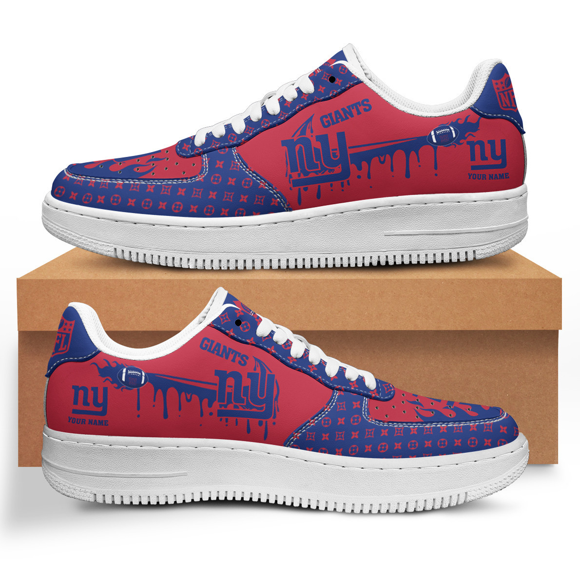 JWFancy New York Giants NFL Air Low-Top Sneakers Shoes For Men And Women