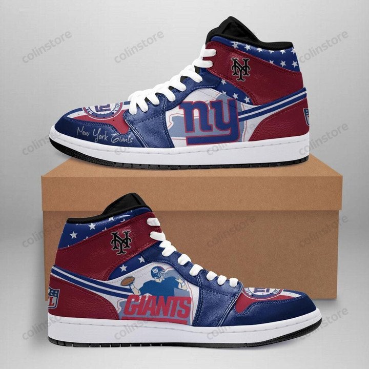 JWFancy New York Giants NFL AJ1 High Sneakers Shoes For Men And Women