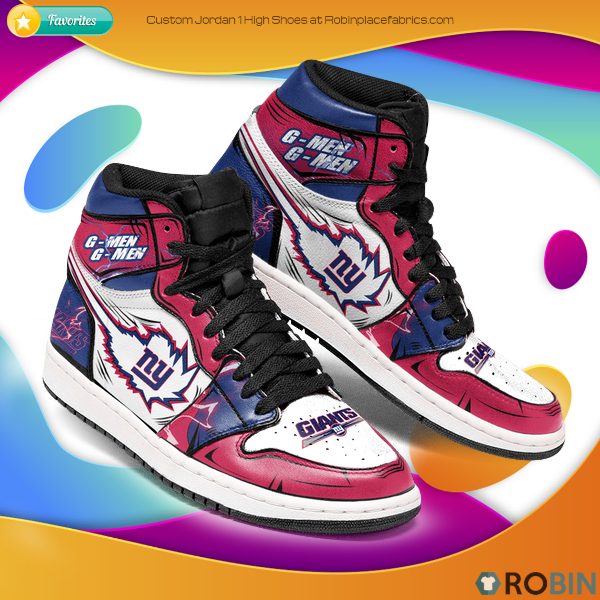 JWFancy New York Giants NFL AJ1 High Sneakers Shoes For Men And Women
