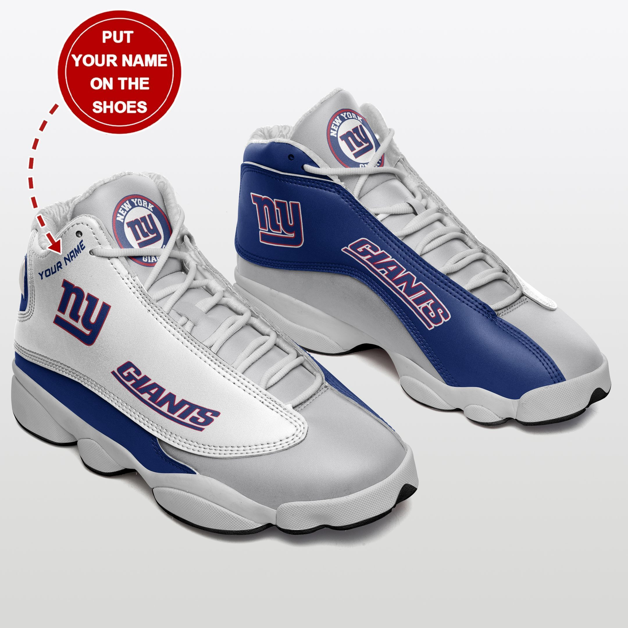 JWFancy New York Giants NFL AJ13 Sneakers Shoes For Men And Women