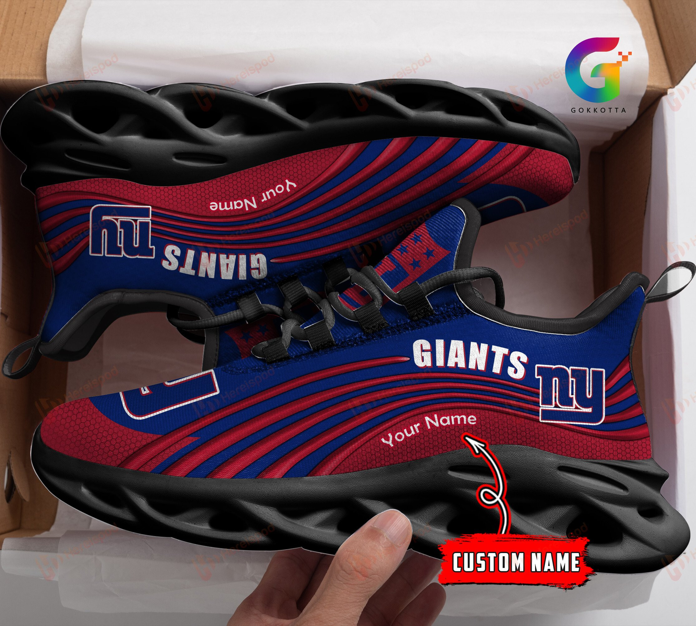 JWFancy New York Giants NFL Max Soul Shoes Sneakers For Men And Women
