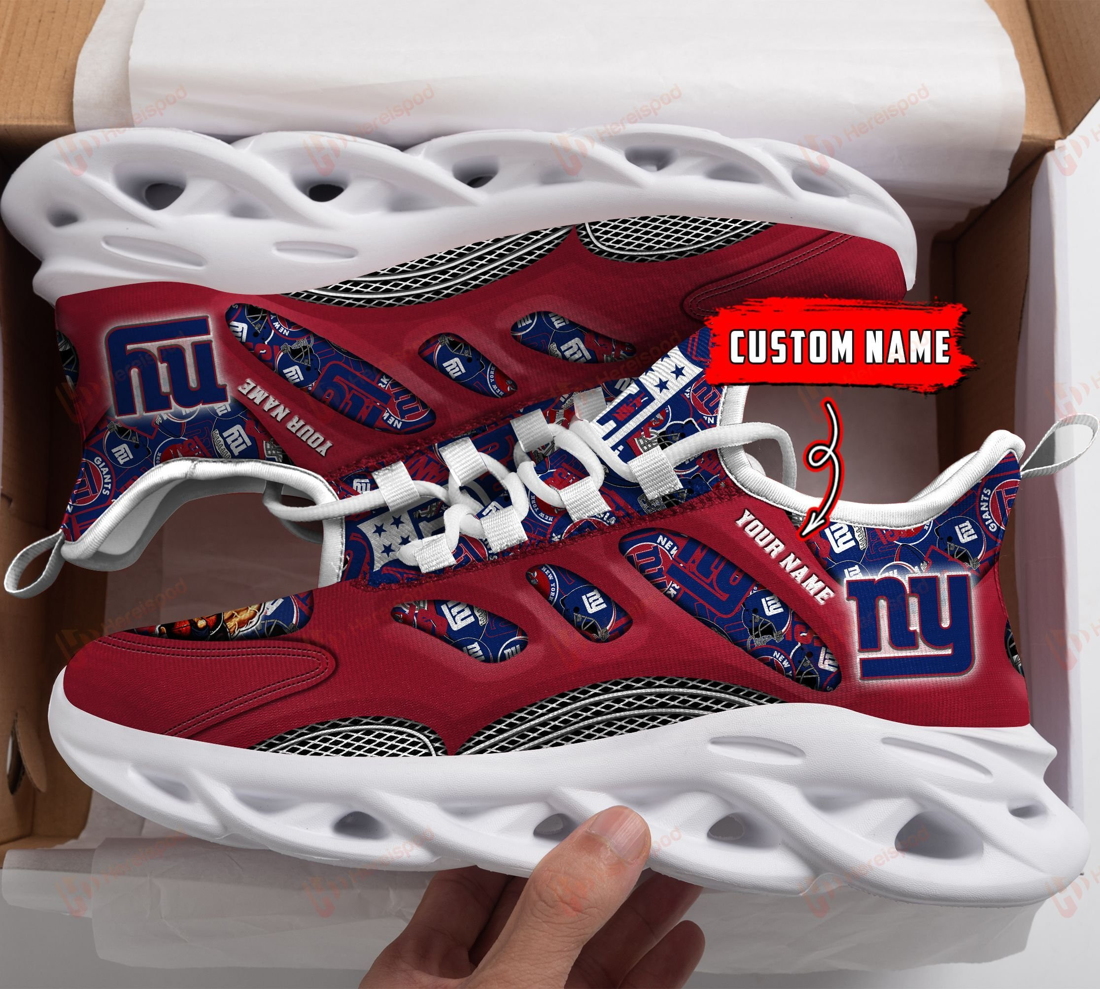 JWFancy New York Giants NFL Max Soul Shoes Sneakers For Men And Women
