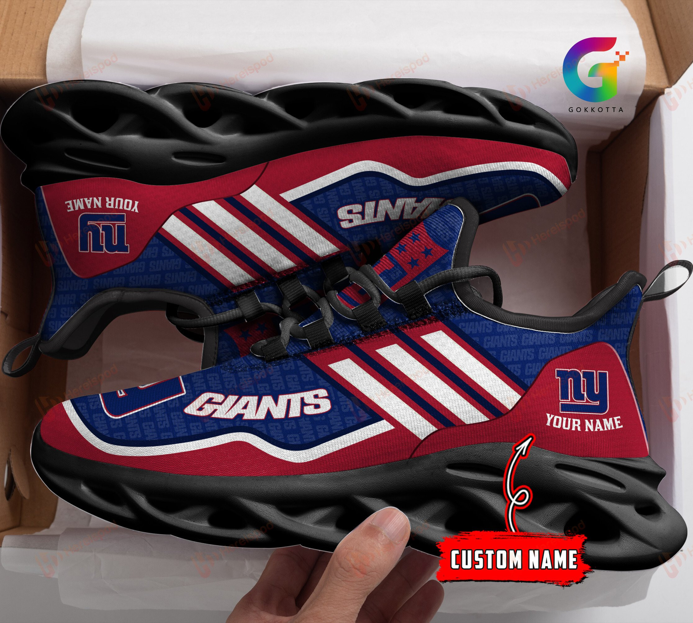 JWFancy New York Giants NFL Max Soul Shoes Sneakers For Men And Women