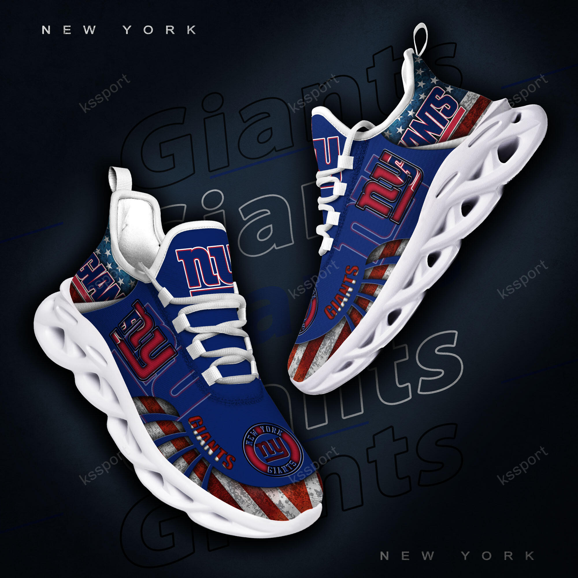 JWFancy New York Giants NFL Max Soul Shoes Sneakers For Men And Women