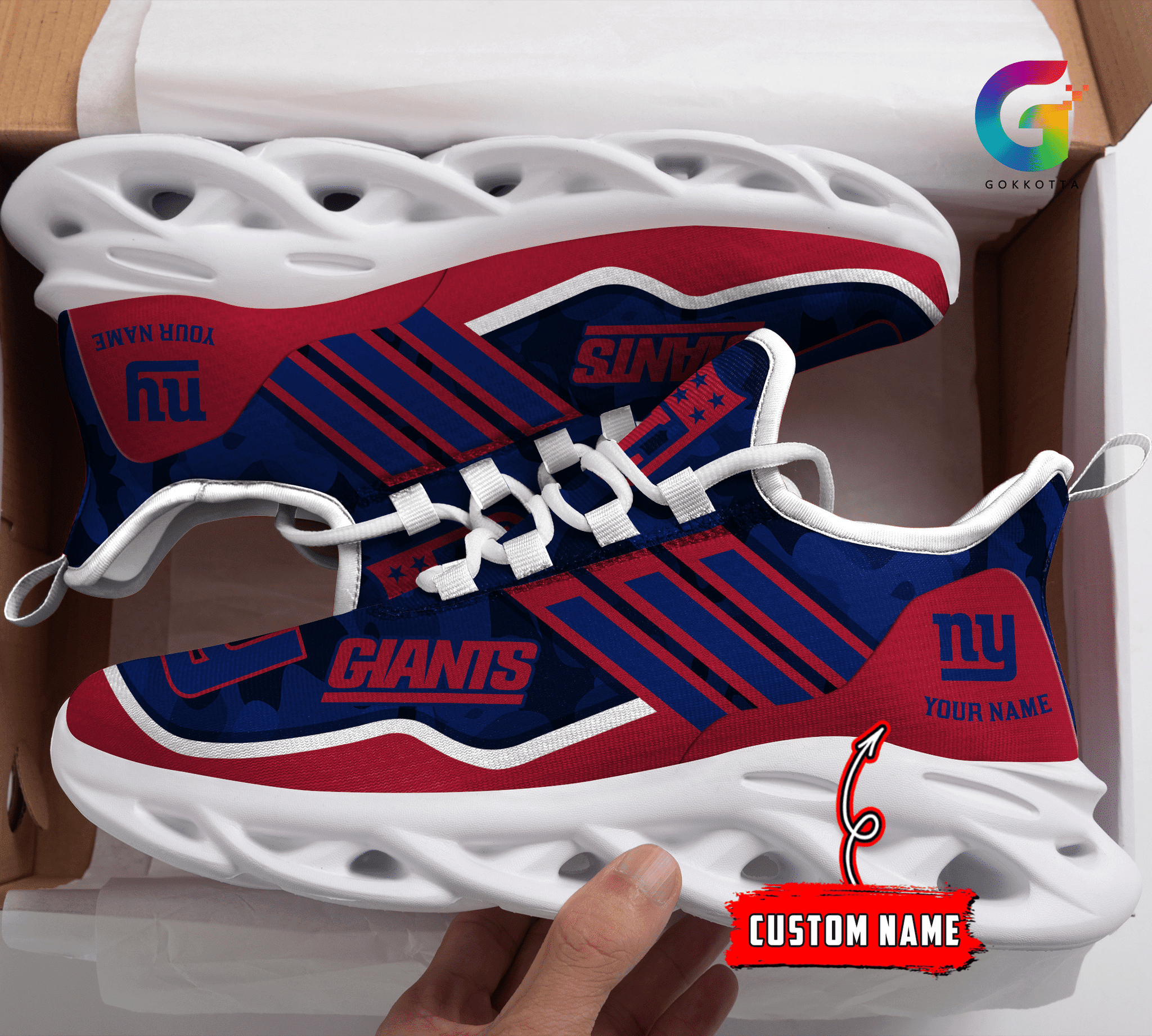 JWFancy New York Giants NFL Max Soul Shoes Sneakers For Men And Women