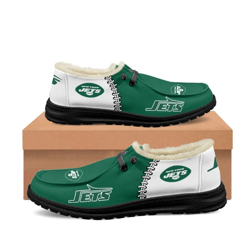 JWFancy New York Jets Hey Dude Shoes Wally Men's Lace Up Loafers Comfortable For Men And Women