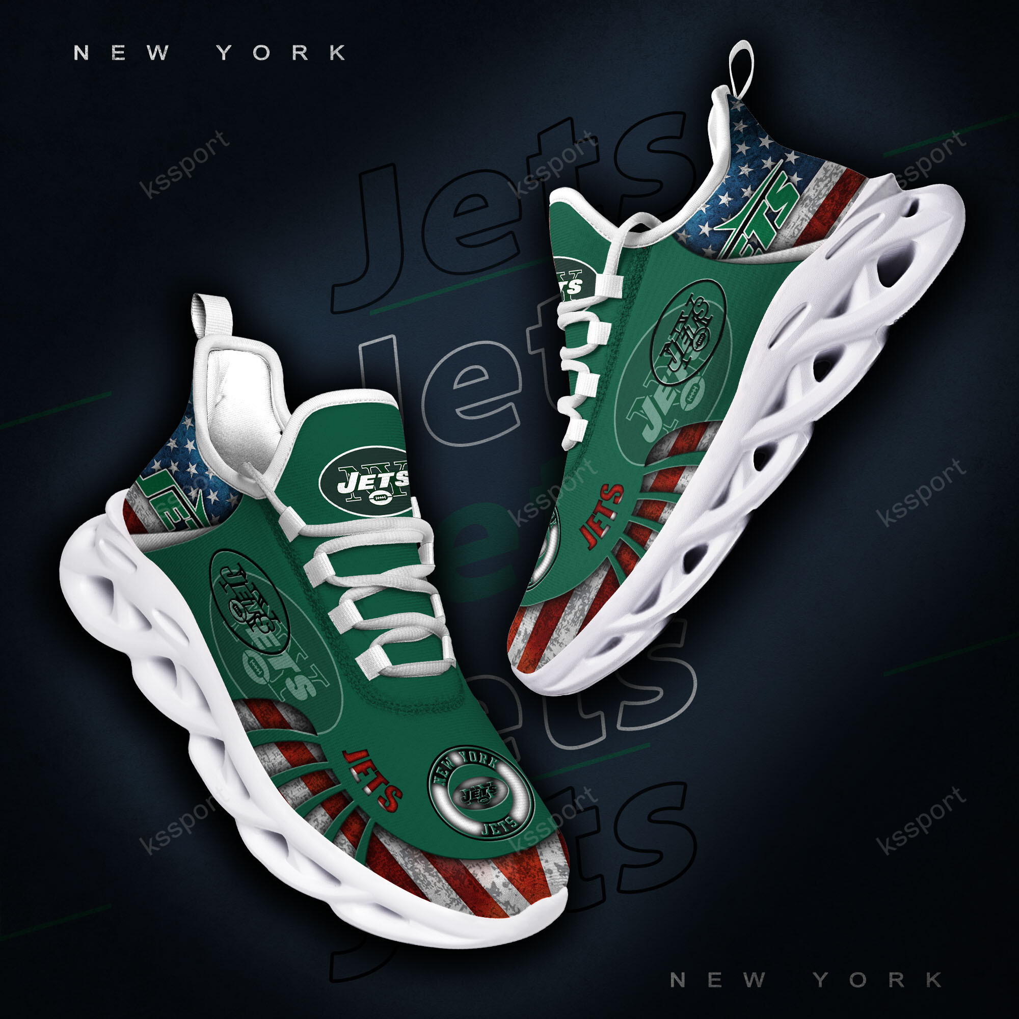 JWFancy New York Jets NFL Max Soul Shoes Sneakers For Men And Women