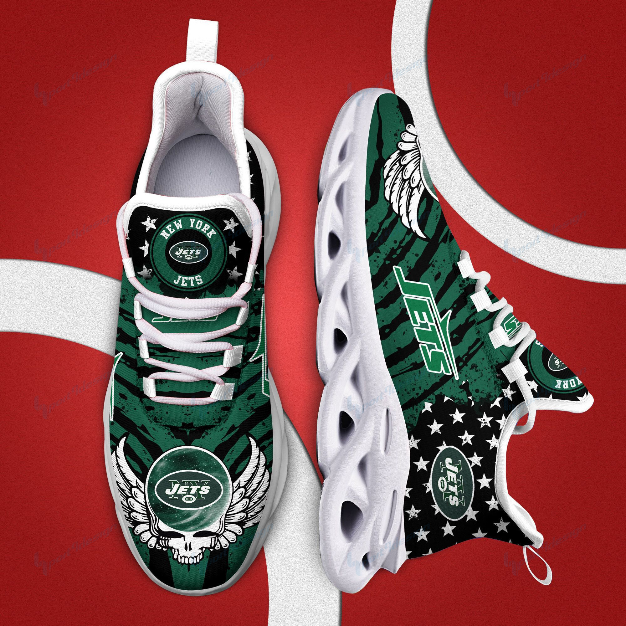 JWFancy New York Jets NFL Max Soul Shoes Sneakers For Men And Women