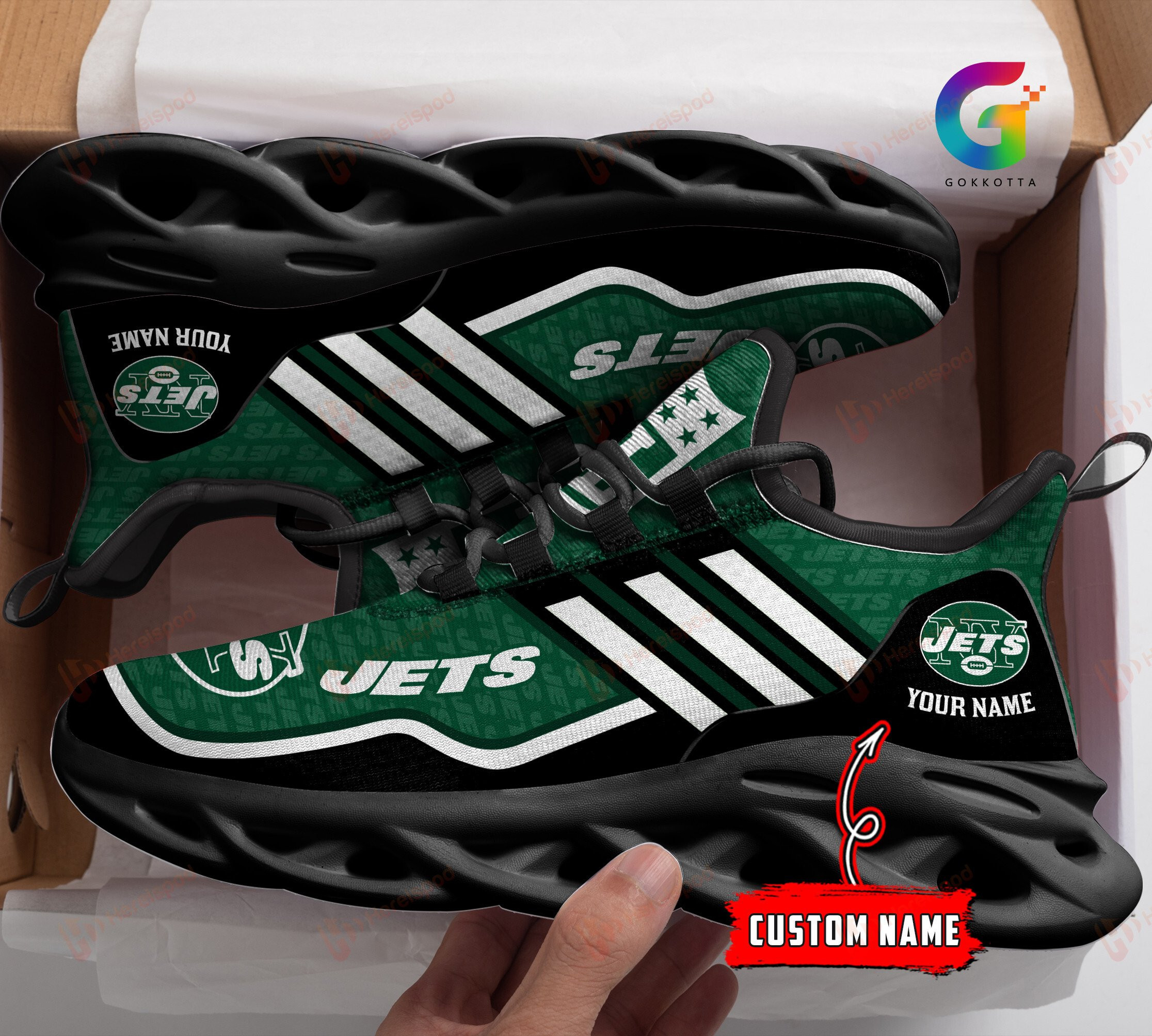 JWFancy New York Jets NFL Max Soul Shoes Sneakers For Men And Women