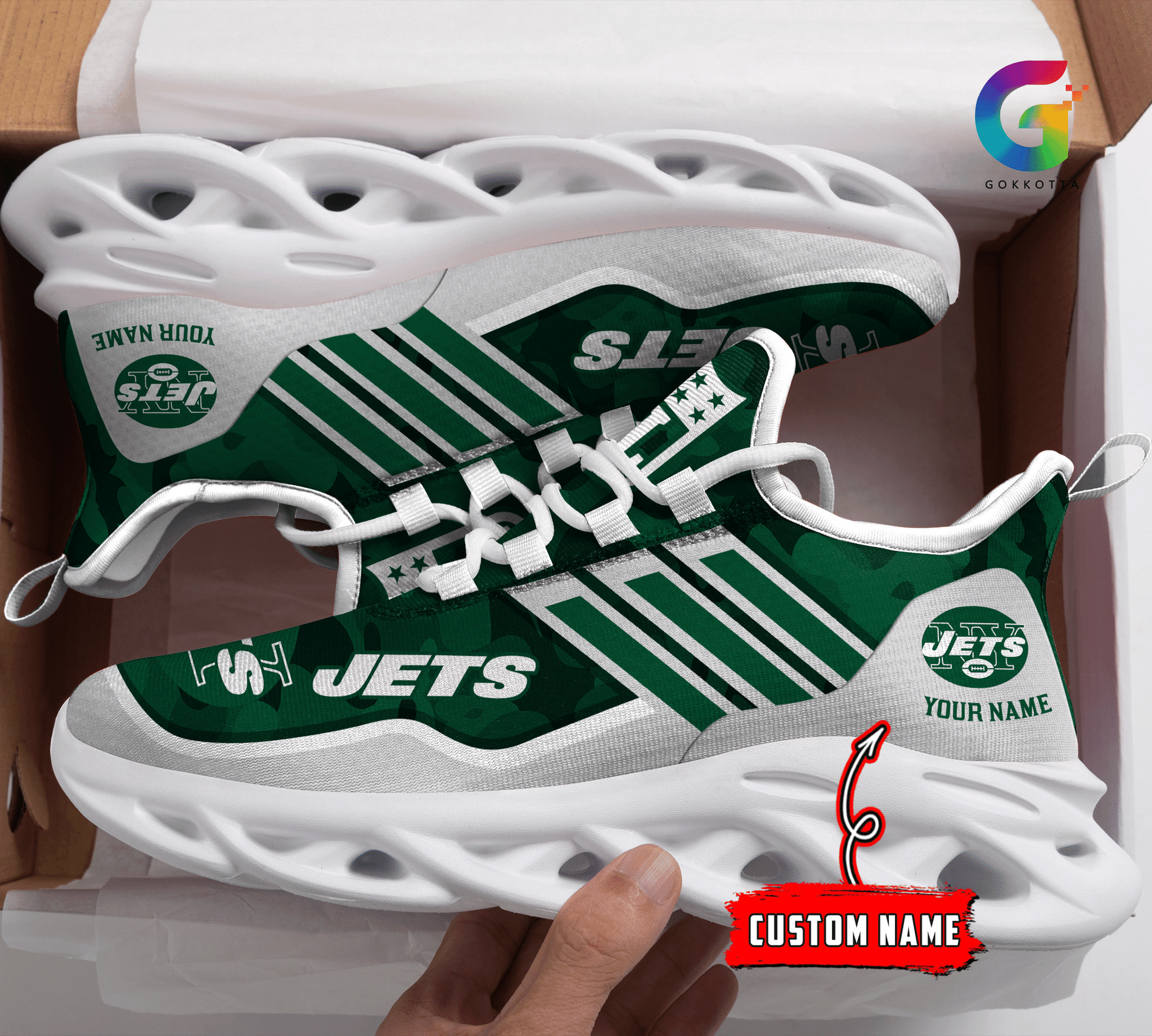 JWFancy New York Jets NFL Max Soul Shoes Sneakers For Men And Women