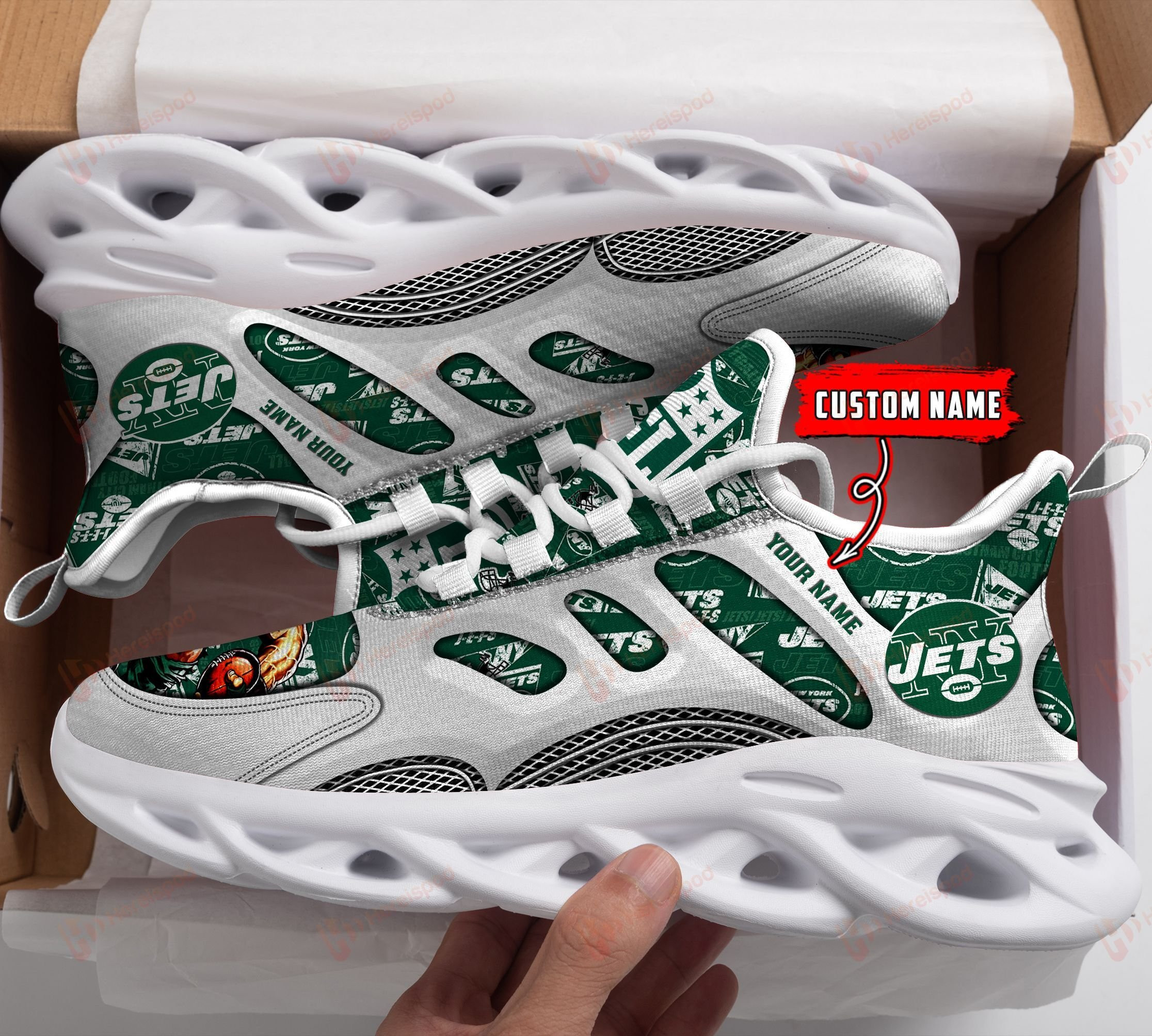 JWFancy New York Jets NFL Max Soul Shoes Sneakers For Men And Women