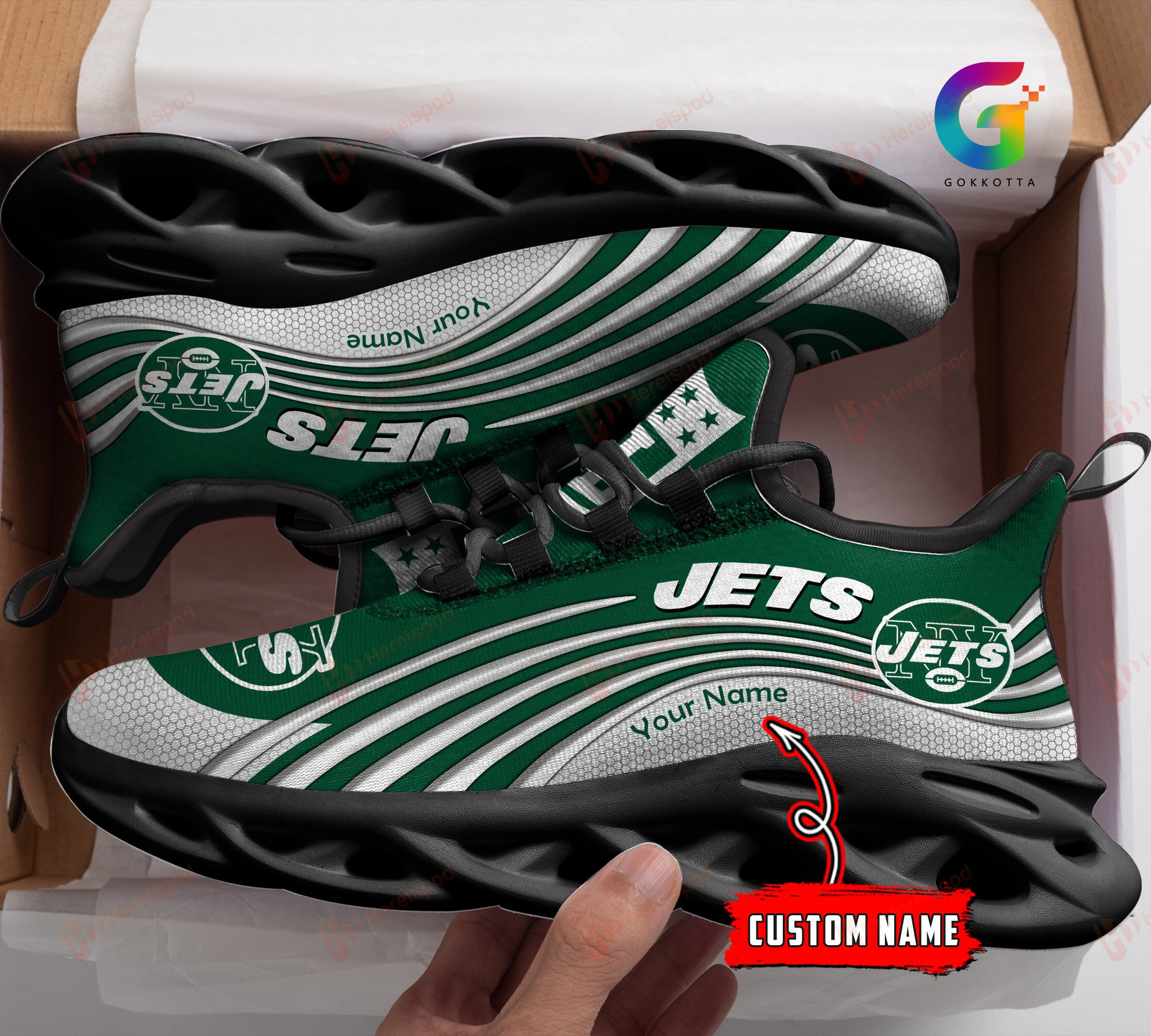 JWFancy New York Jets NFL Max Soul Shoes Sneakers For Men And Women