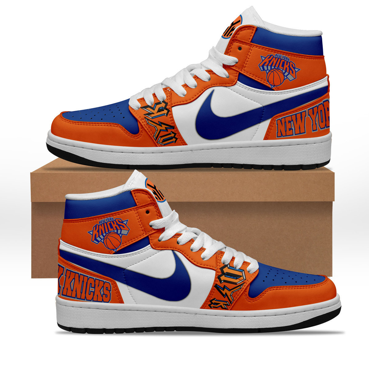 JWFancy New York Knicks AJ1 High Sneakers Shoes For Men And Women