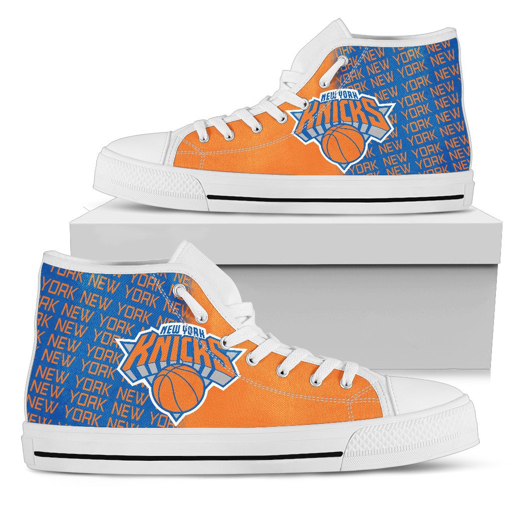 JWFancy New York Knicks High Top Canvas Sneakers Shoes For Men And Women