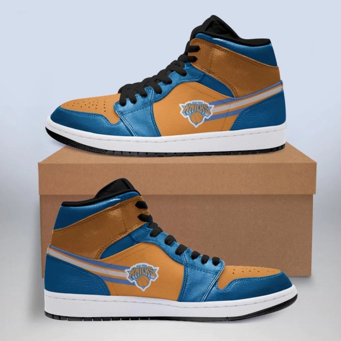 JWFancy New York Knicks NBA AJ1 High Sneakers Shoes For Men And Women