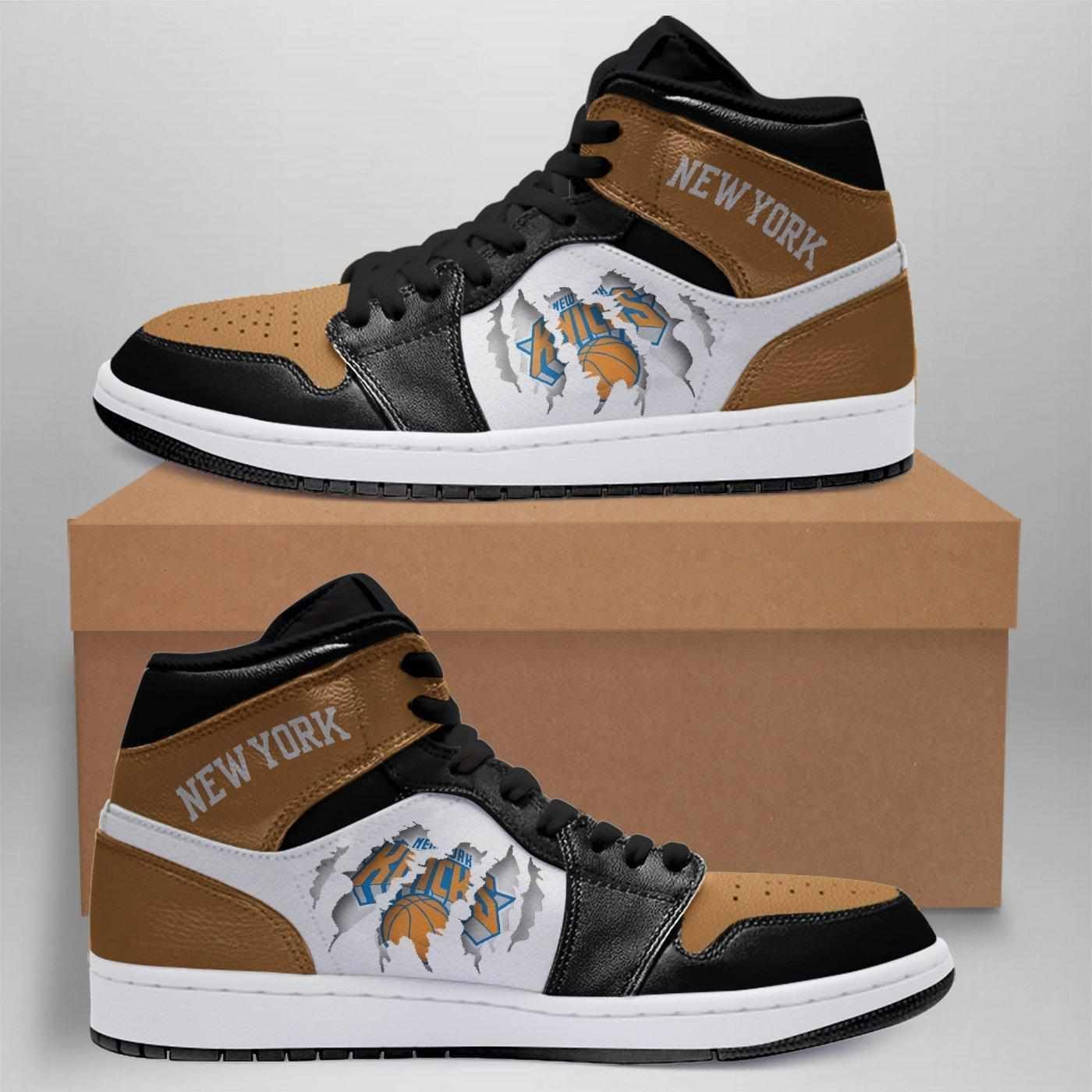 JWFancy New York Knicks NBA AJ1 High Sneakers Shoes For Men And Women
