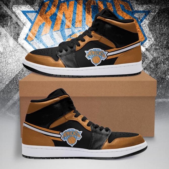 JWFancy New York Knicks NBA AJ1 High Sneakers Shoes For Men And Women