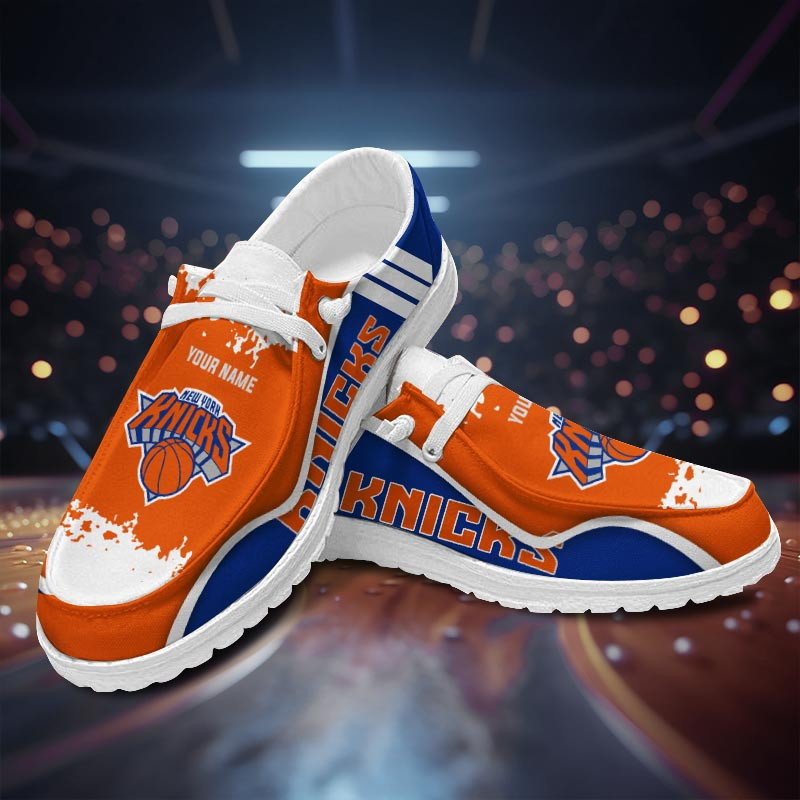JWFancy New York Knickss Hey Dude Shoes Wally Men's Lace Up Loafers Comfortable For Men And Women
