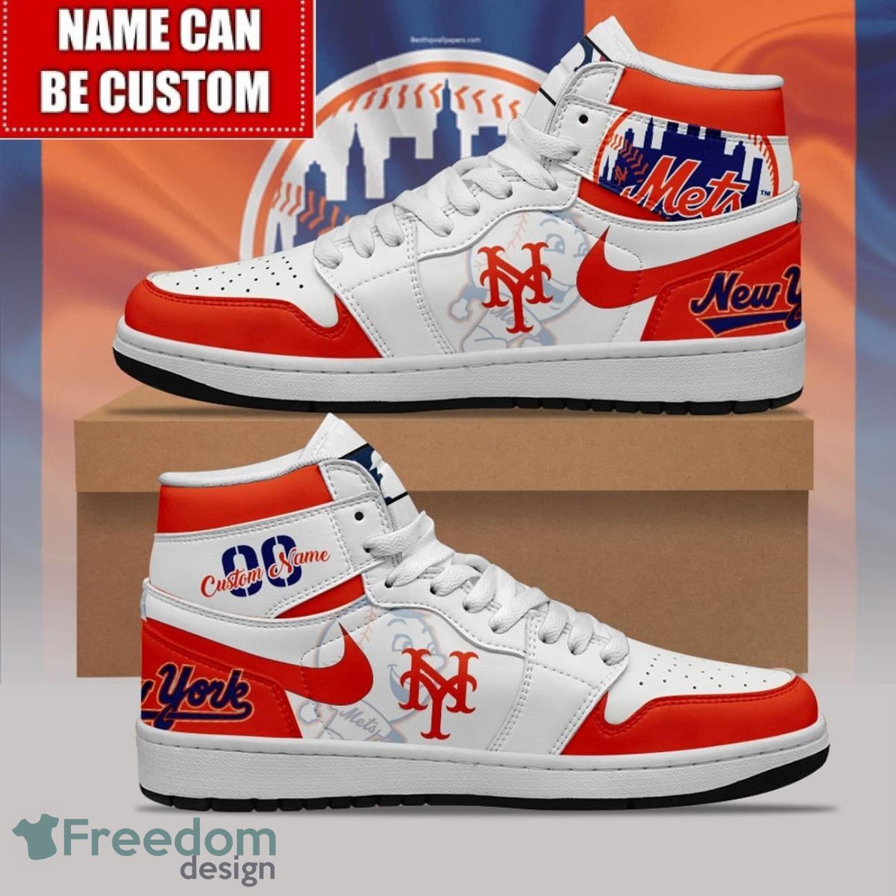 JWFancy New York Mets AJ1 High Sneakers Shoes For Men And Women