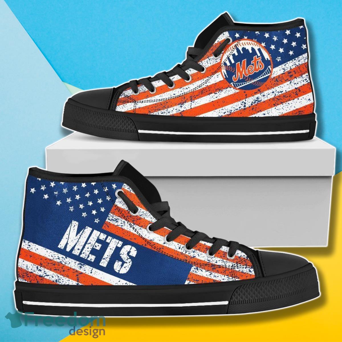 JWFancy New York Mets High Top Canvas Sneakers Shoes For Men And Women