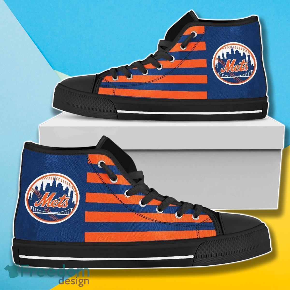 JWFancy New York Mets High Top Canvas Sneakers Shoes For Men And Women