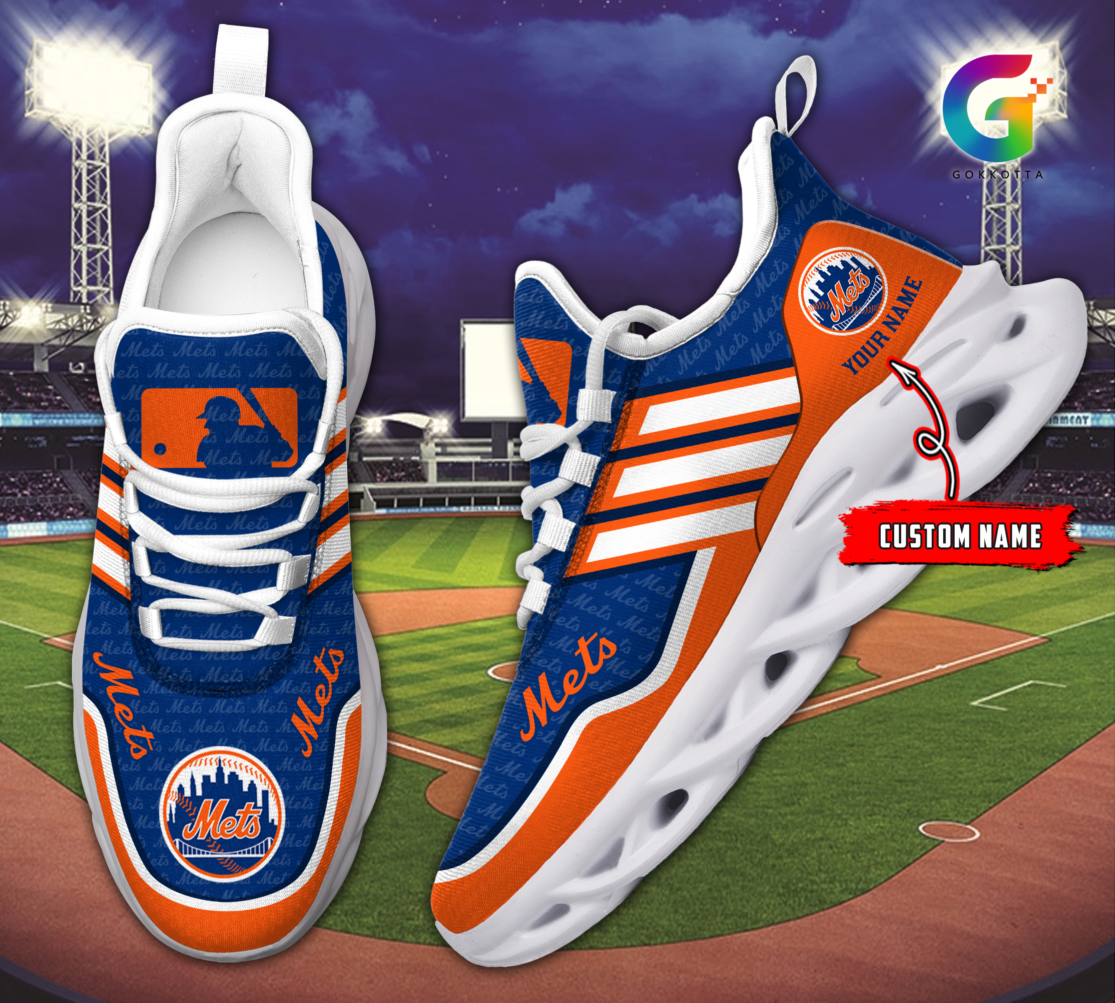 JWFancy New York Mets MLB Max Soul Shoes Sneakers For Men And Women