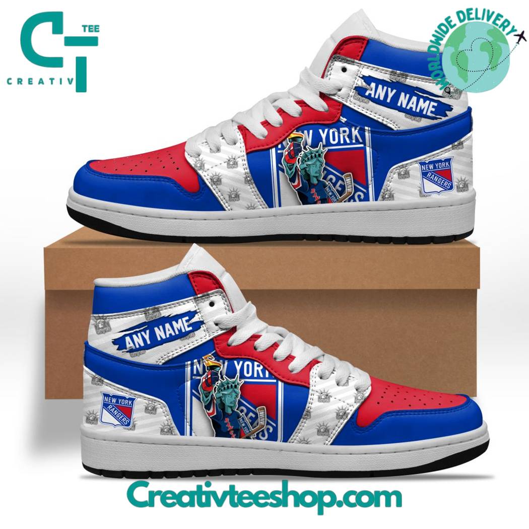 JWFancy New York Rangers AJ1 High Sneakers Shoes For Men And Women