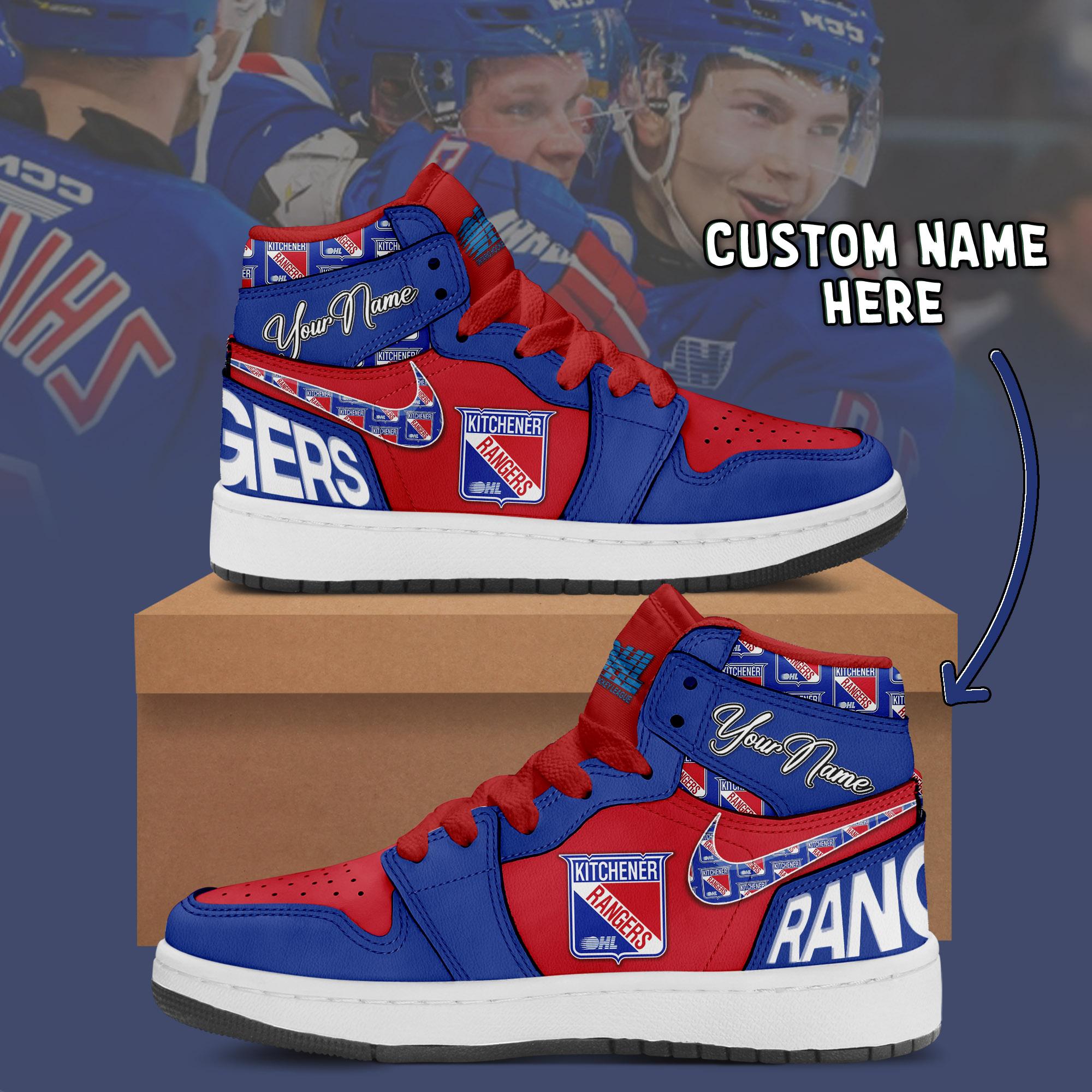 JWFancy New York Rangers AJ1 High Sneakers Shoes For Men And Women