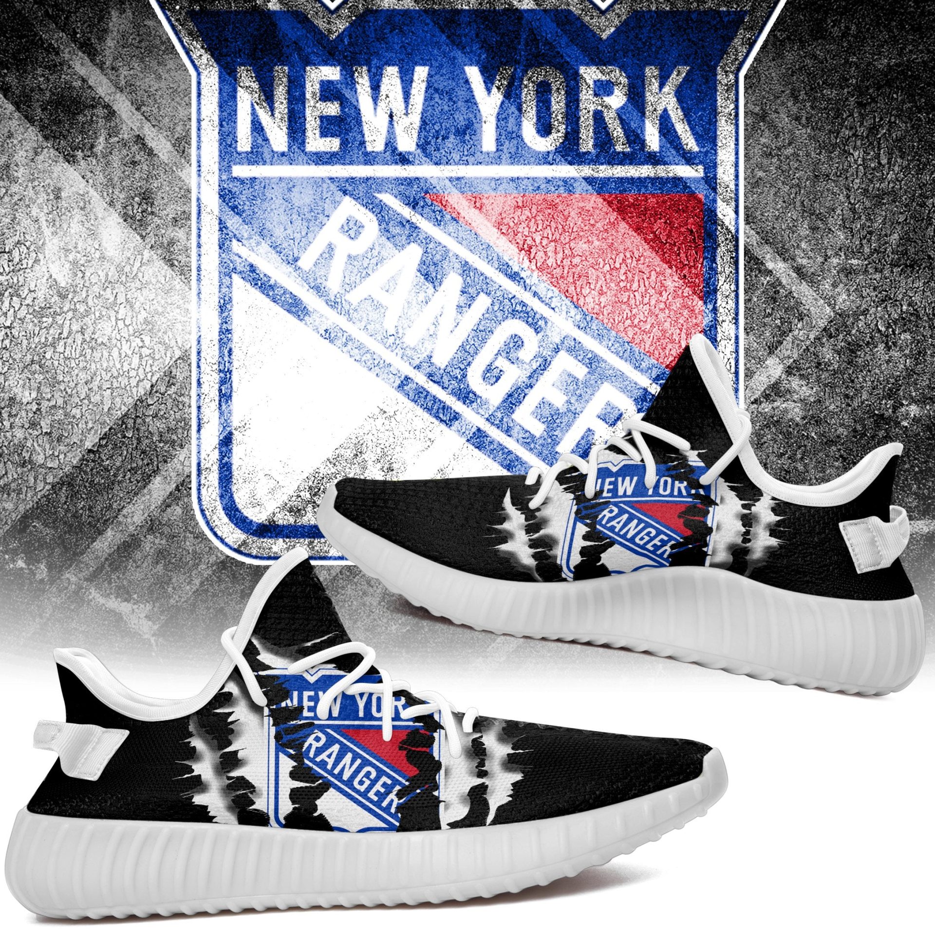 JWFancy New York Rangers Yeezy Boost Shoes For Men And Women