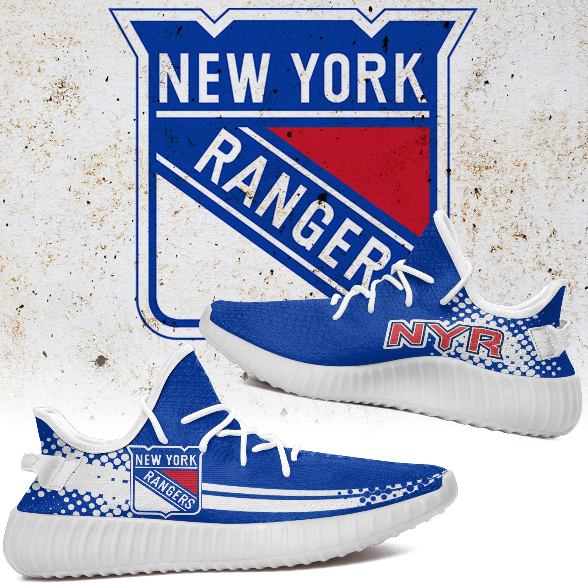 JWFancy New York Rangers Yeezy Boost Shoes For Men And Women
