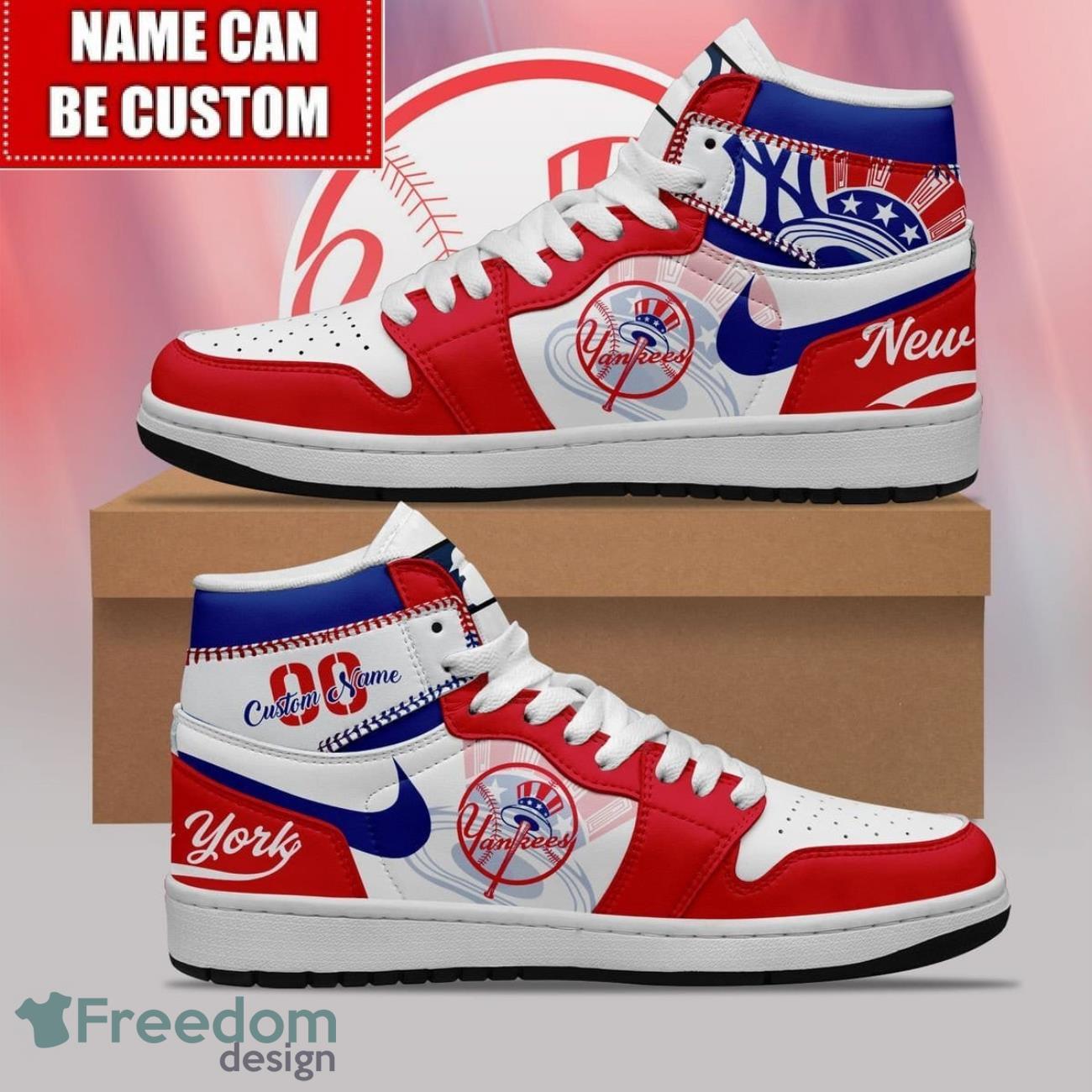 JWFancy New York Yankees AJ1 High Sneakers Shoes For Men And Women