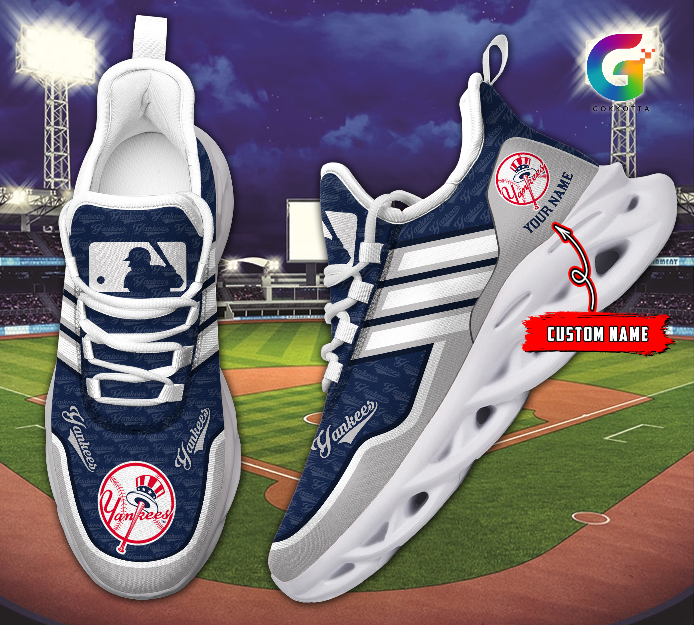JWFancy New York Yankees MLB Max Soul Shoes Sneakers For Men And Women