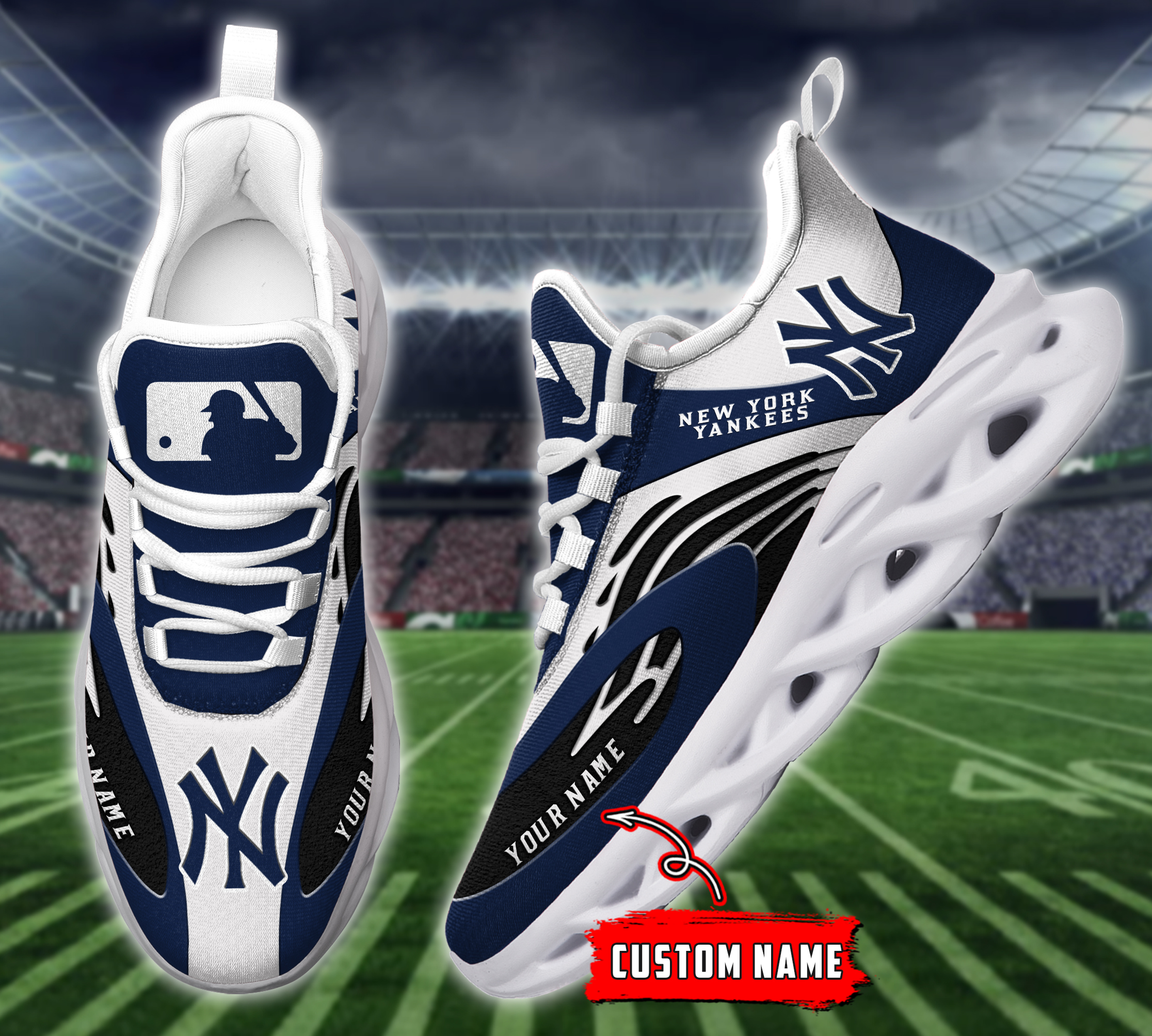 JWFancy New York Yankees MLB Max Soul Shoes Sneakers For Men And Women