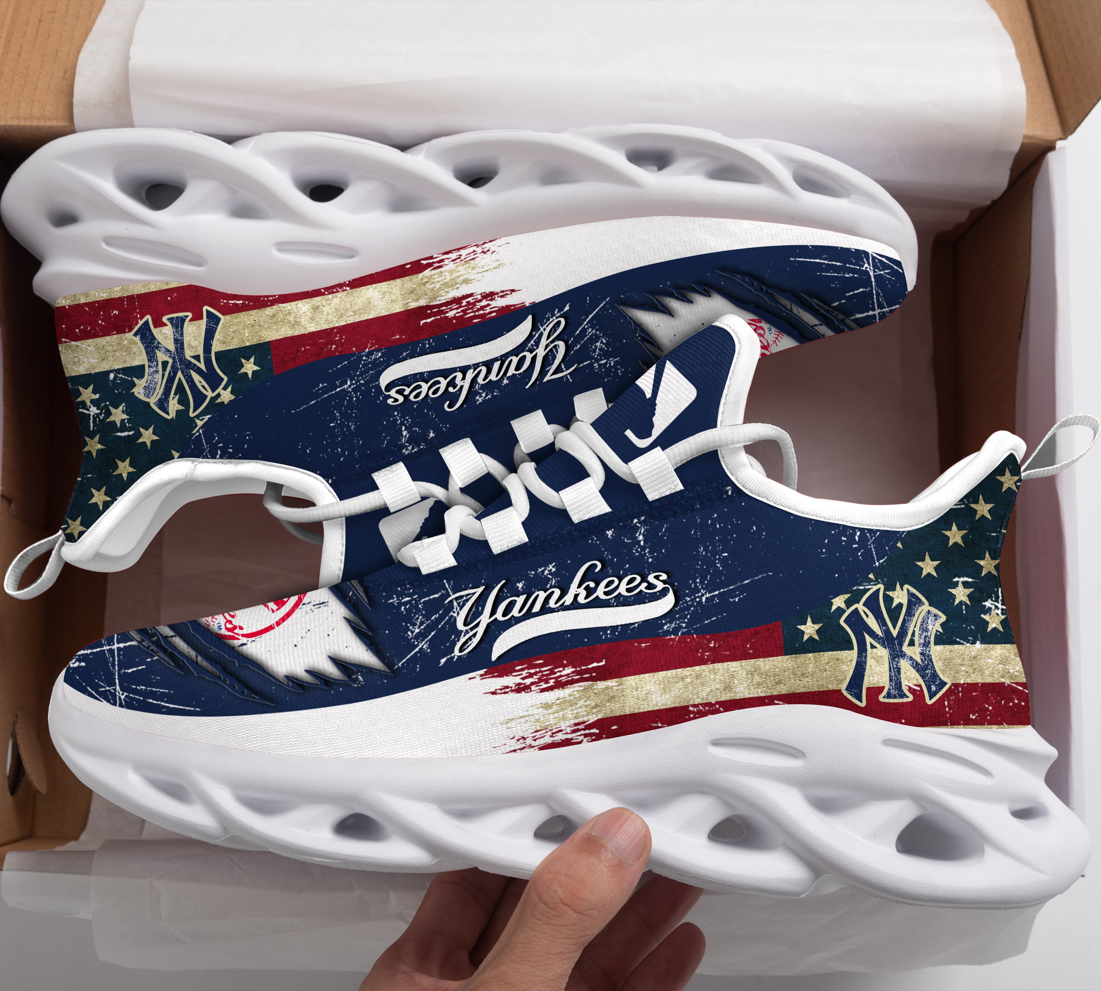 JWFancy New York Yankees MLB Max Soul Shoes Sneakers For Men And Women