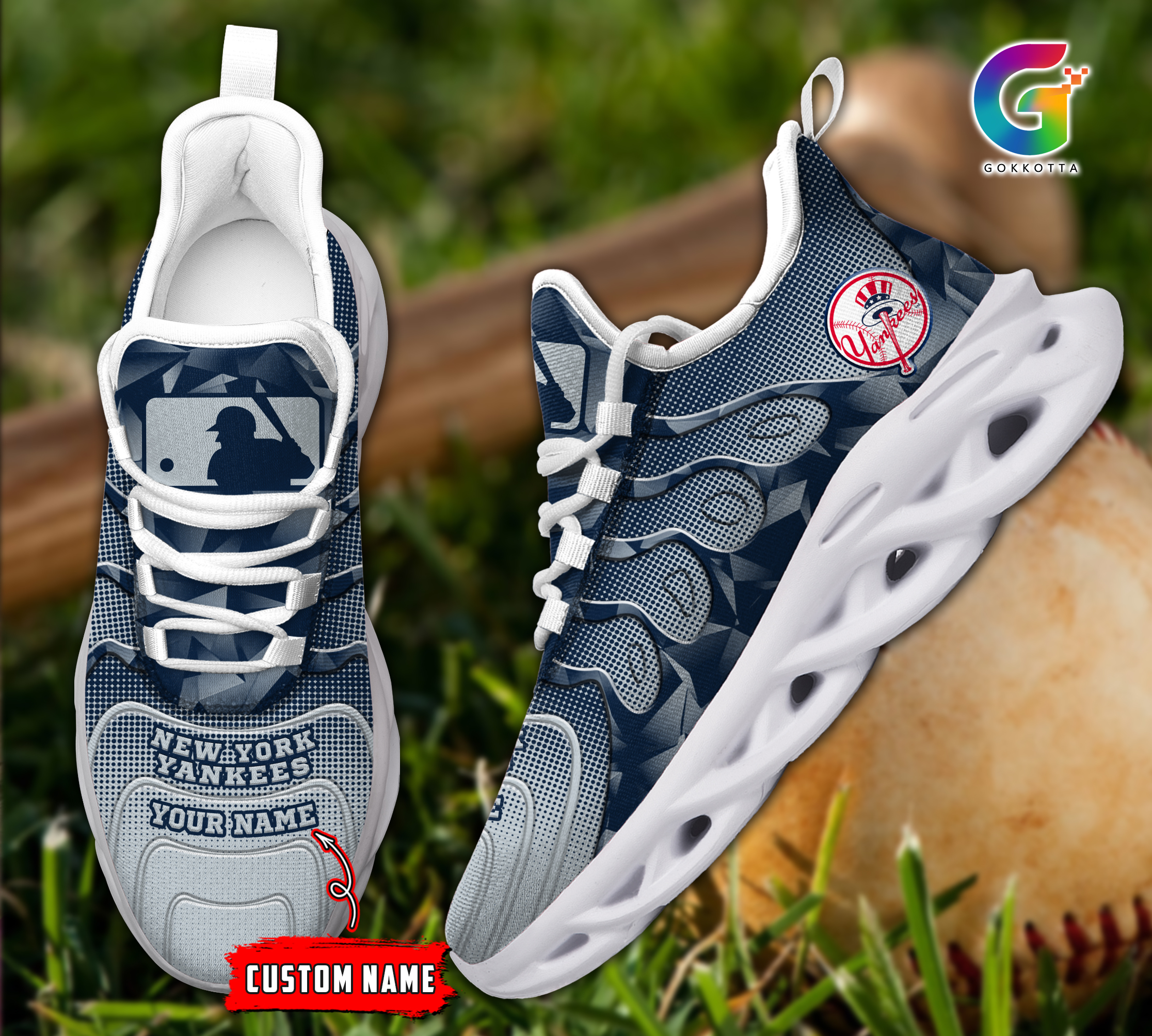 JWFancy New York Yankees NCAA Max Soul Shoes Sneakers For Men And Women