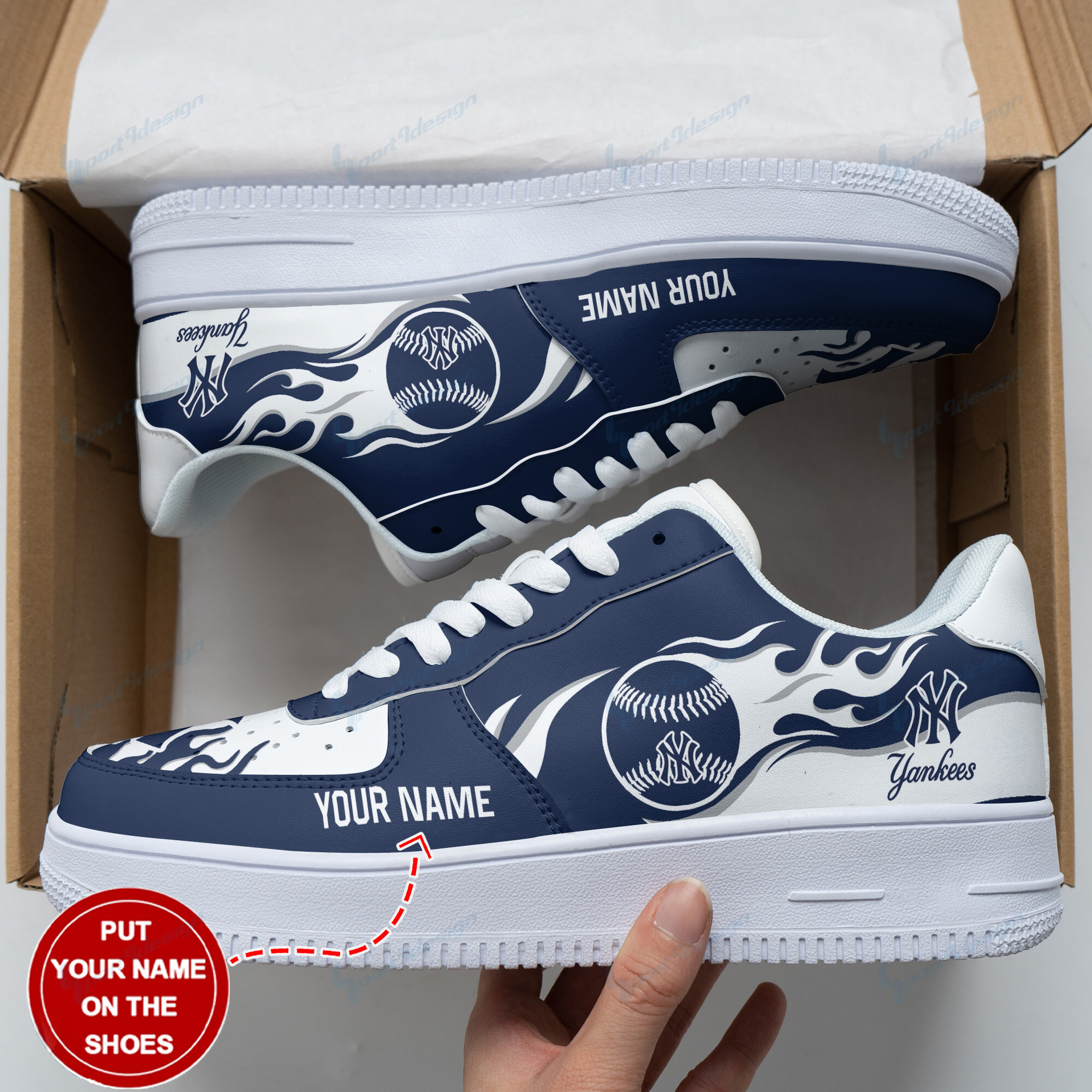 JWFancy New York Yankees NFL Air Low-Top Sneakers Shoes For Men And Women