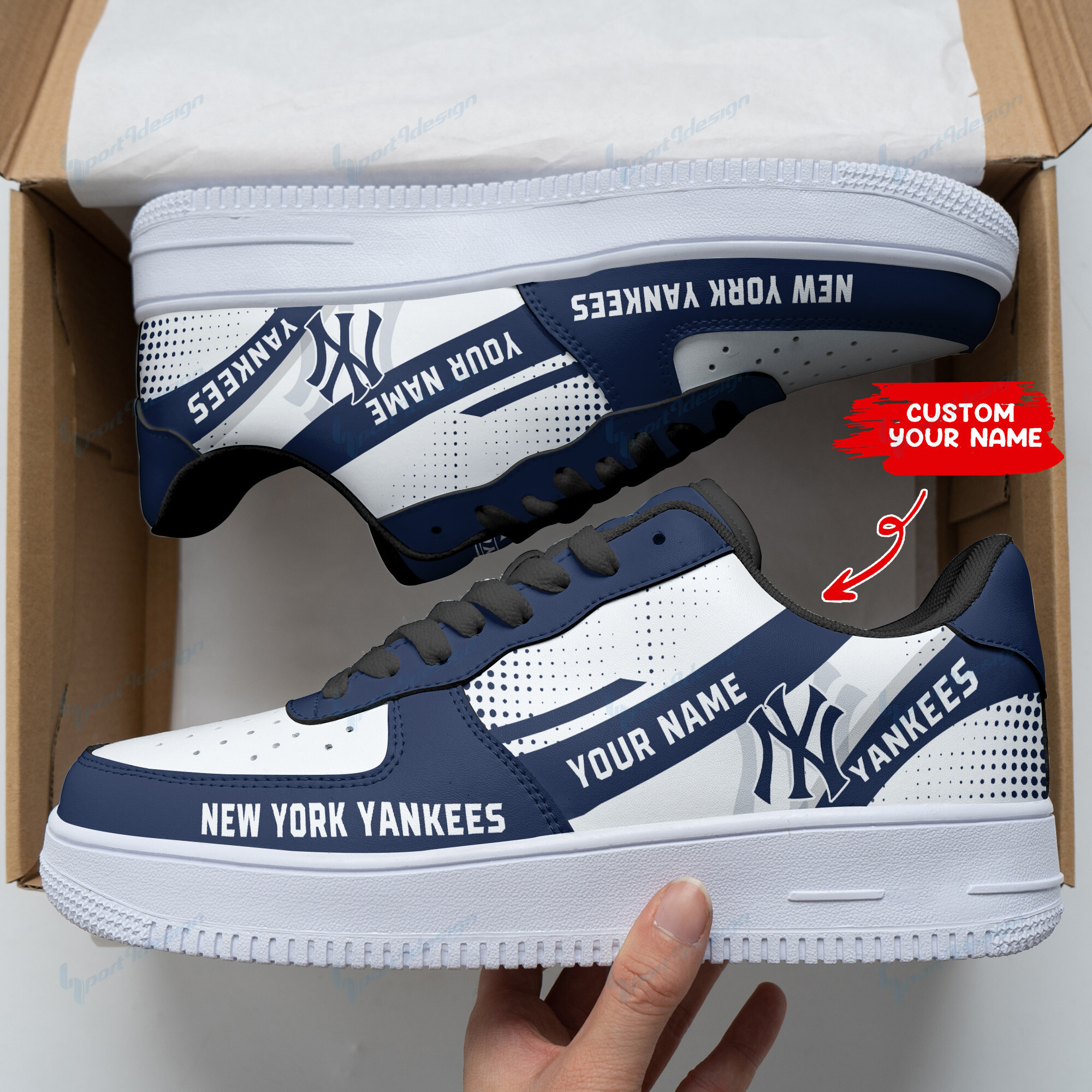 JWFancy New York Yankees NFL Air Low-Top Sneakers Shoes For Men And Women