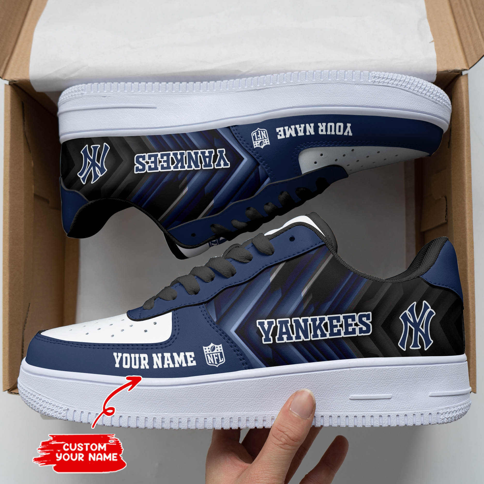 JWFancy New York Yankees NFL Air Low-Top Sneakers Shoes For Men And Women